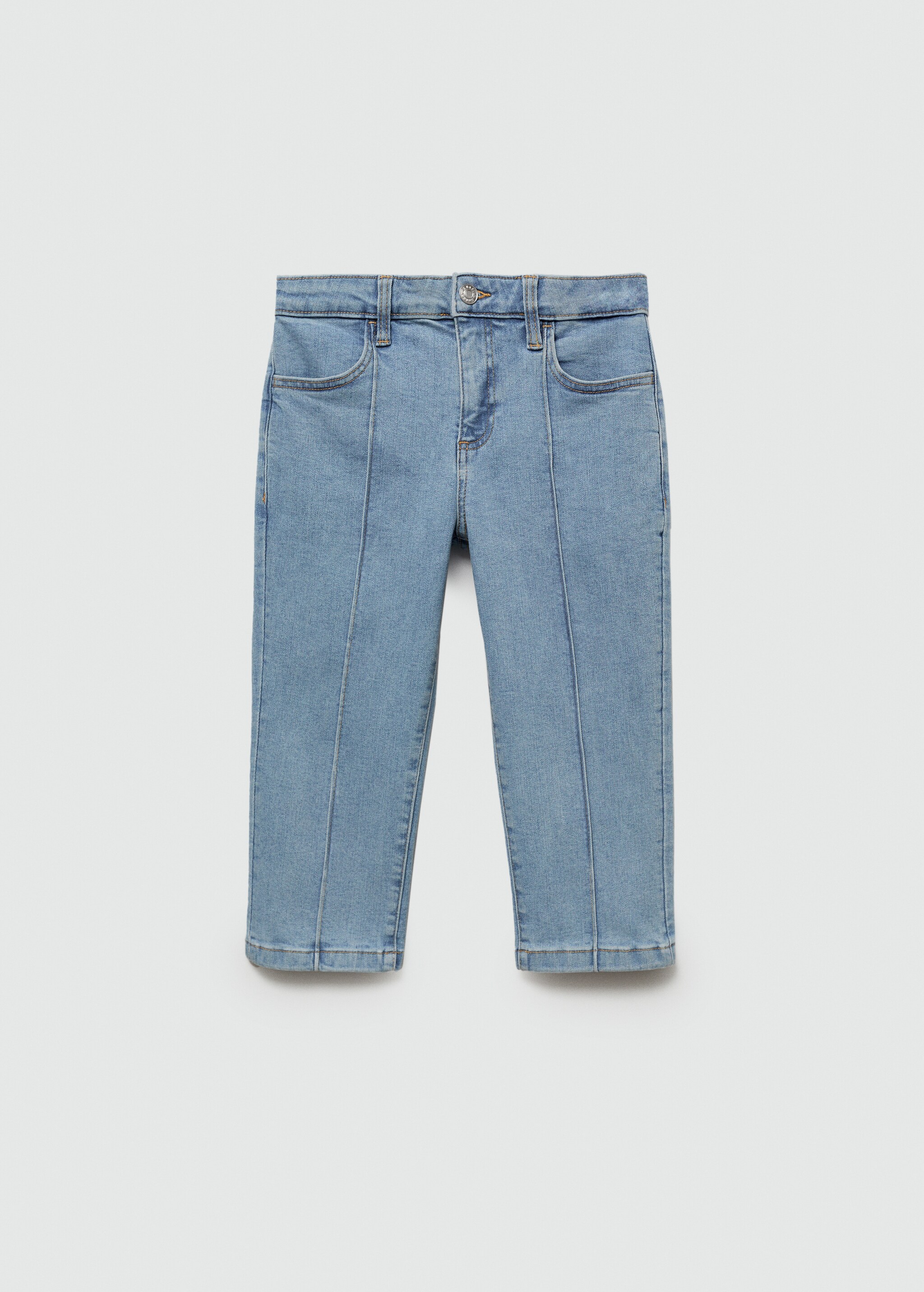 Slim capri jeans with decorative stitching - Изделие без модели