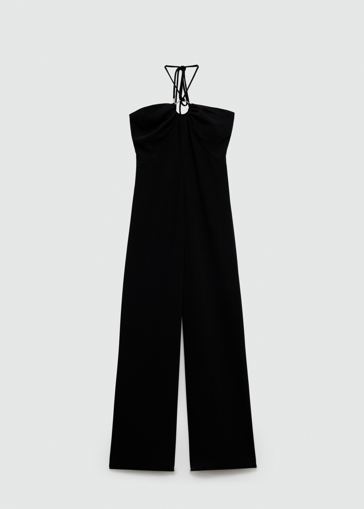 Halter-neck jumpsuit with ring - Article without model