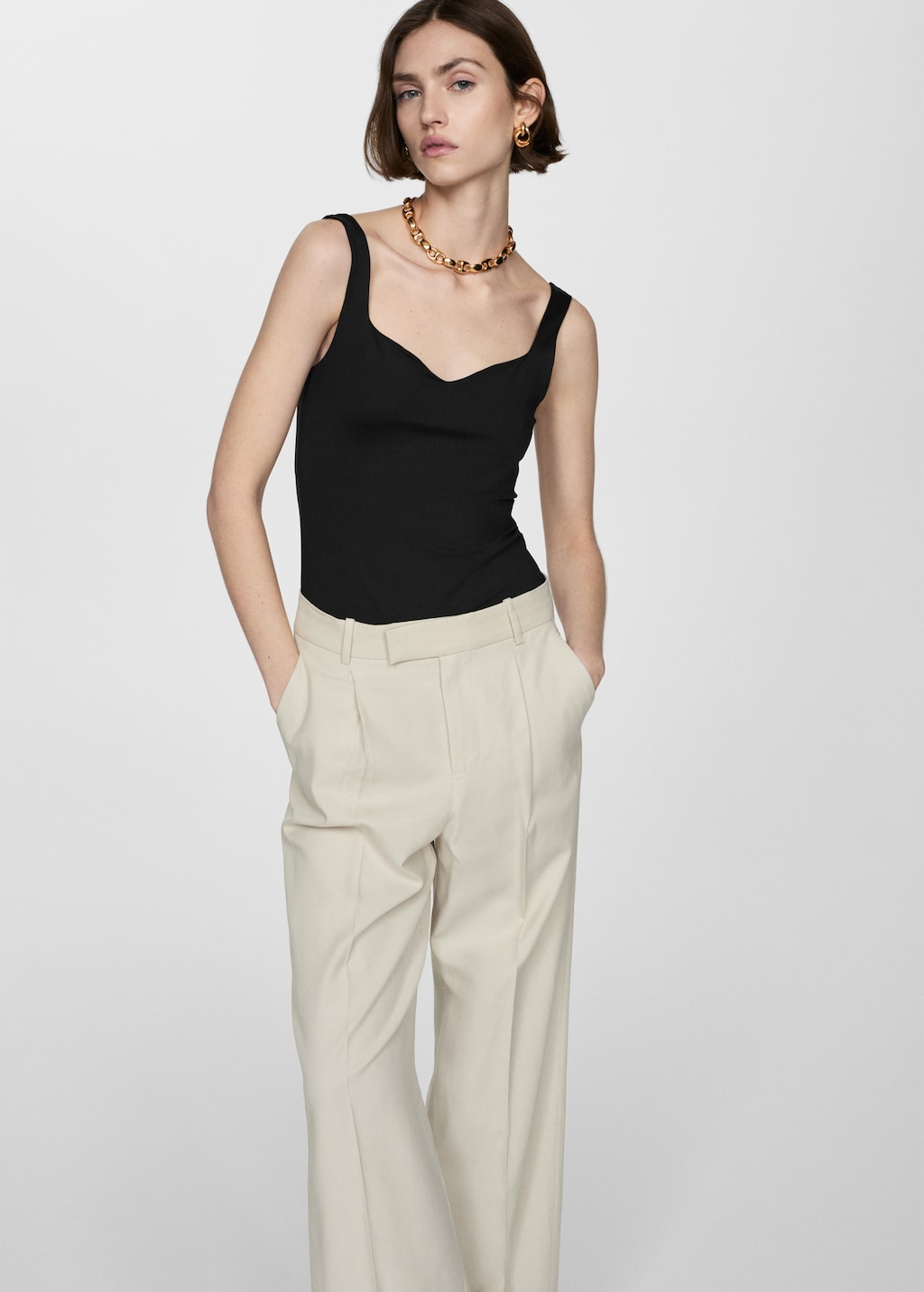 Top maille bretelles Femme MANGO France metropolitaine