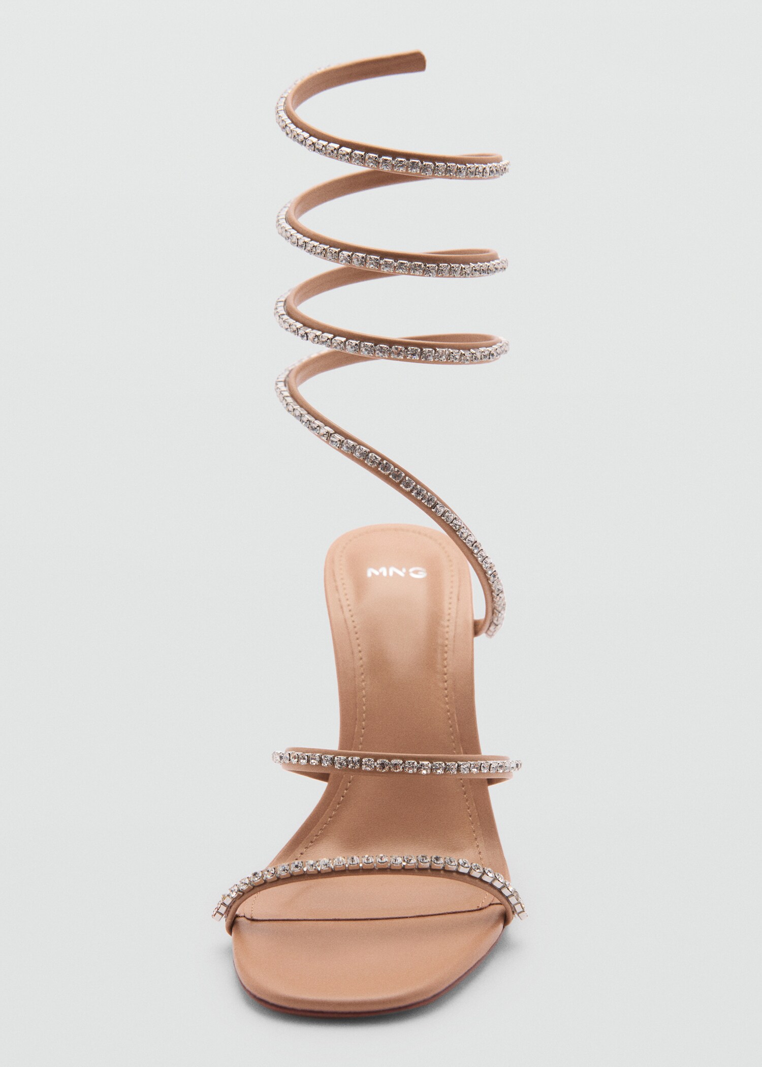 Glitter-Riemchensandale - Damen | MANGO Deutschland
