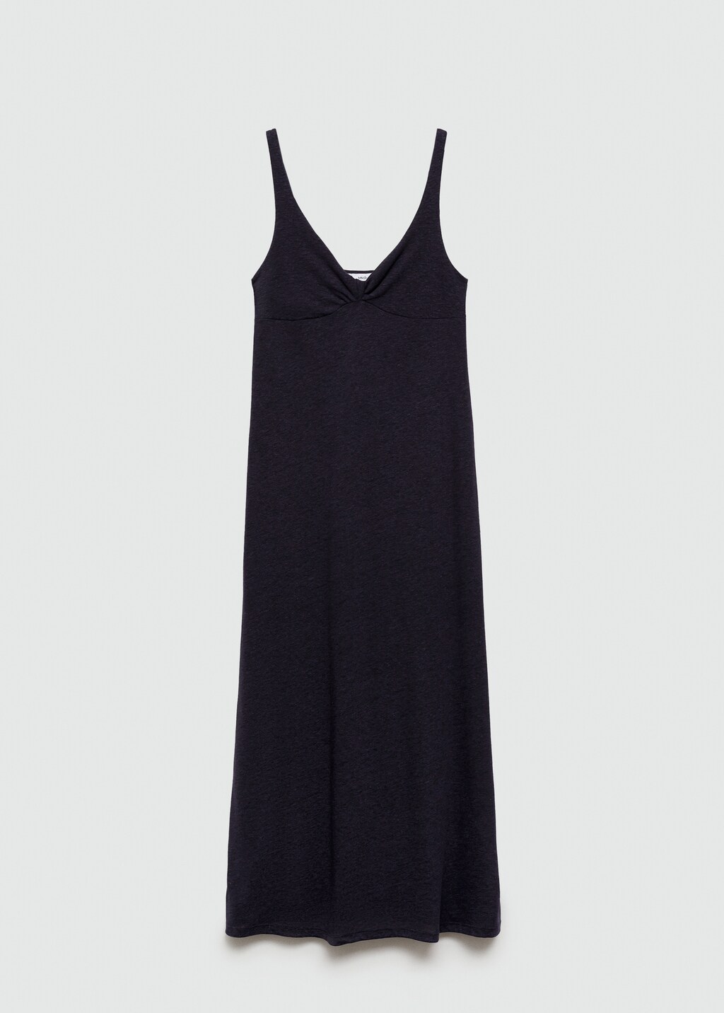 mango linen dress with knot detail Knot detail shirt dress