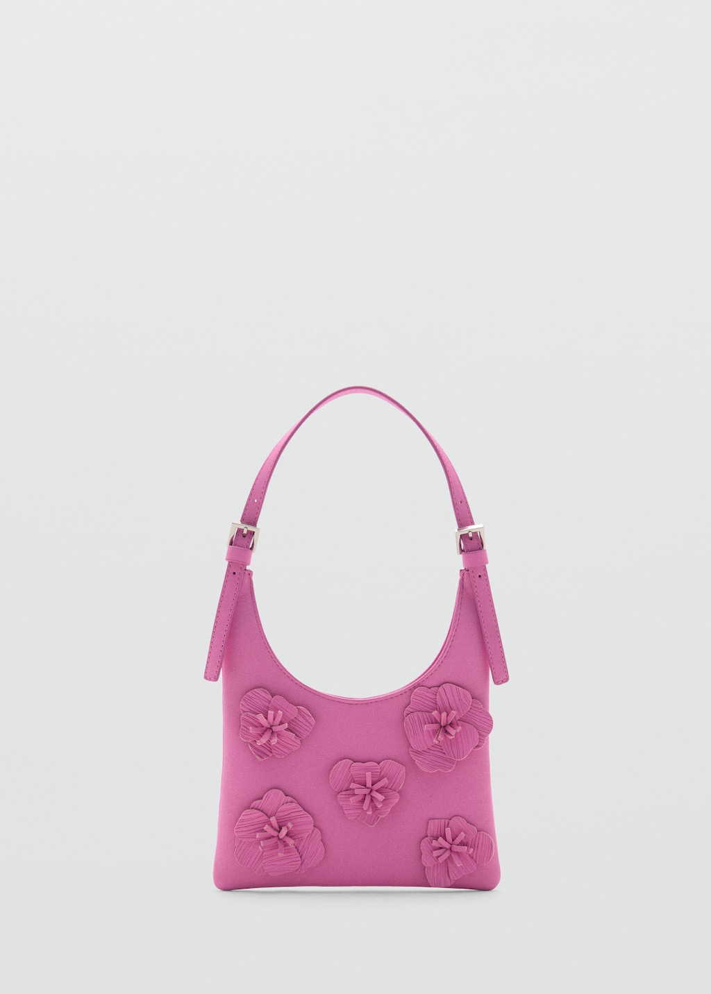 Leather shoulder bag with flowers - Women | MANGO Niger Leather shoulder bag with flowers - Women | MANGO Niger
