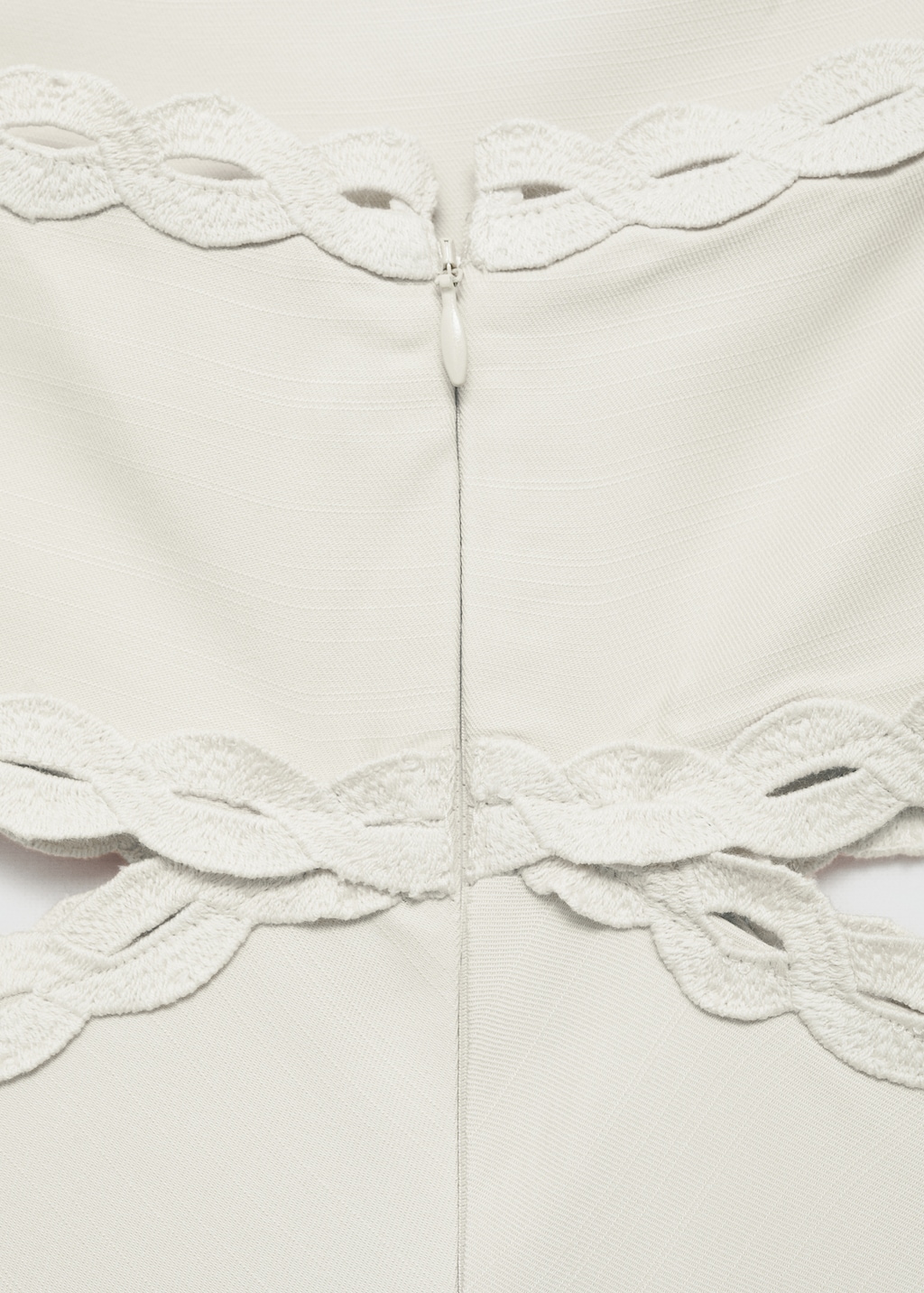 Thumbnail of Slit dress with lace detail - Ecru