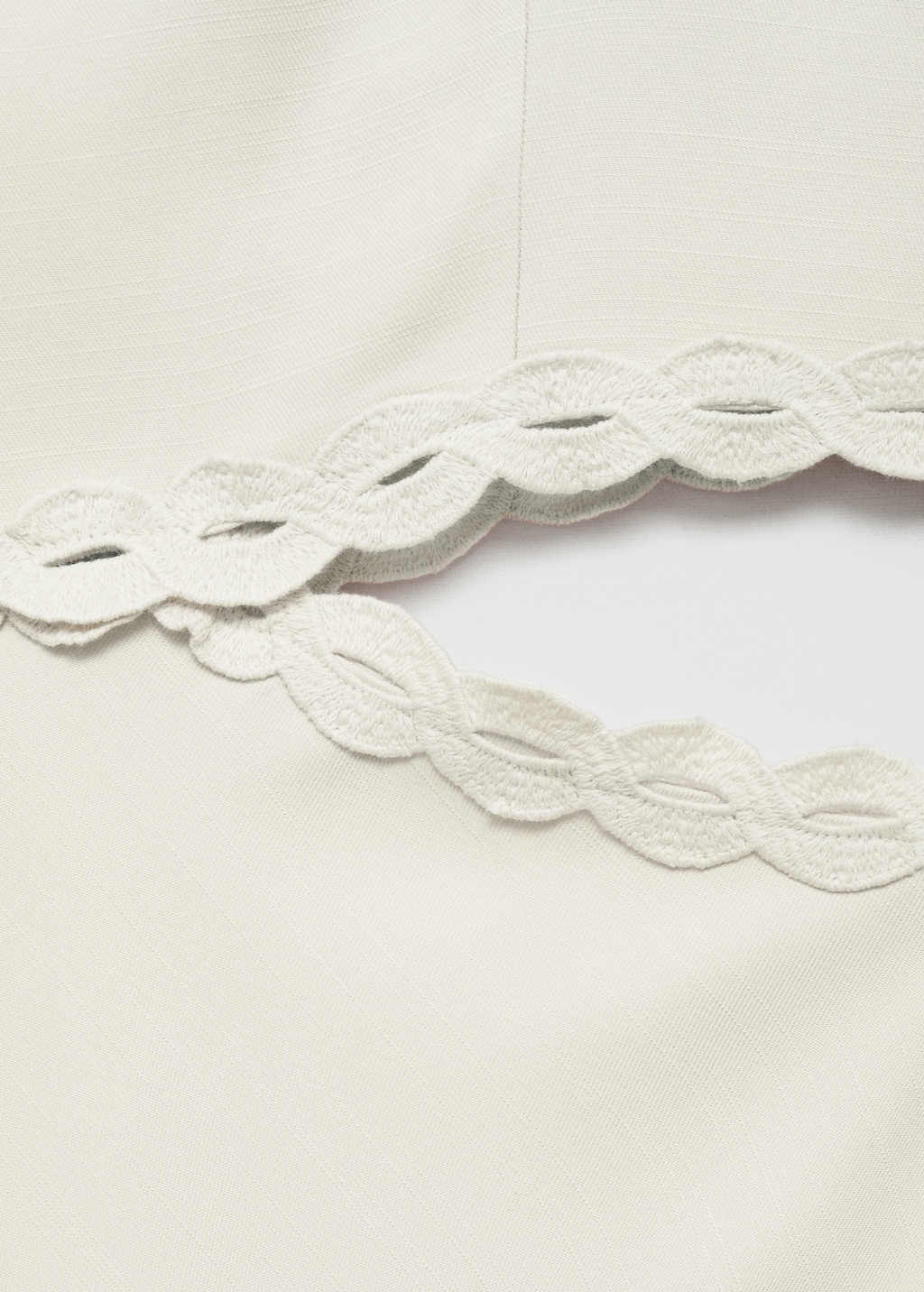 Thumbnail of Slit dress with lace detail - Ecru