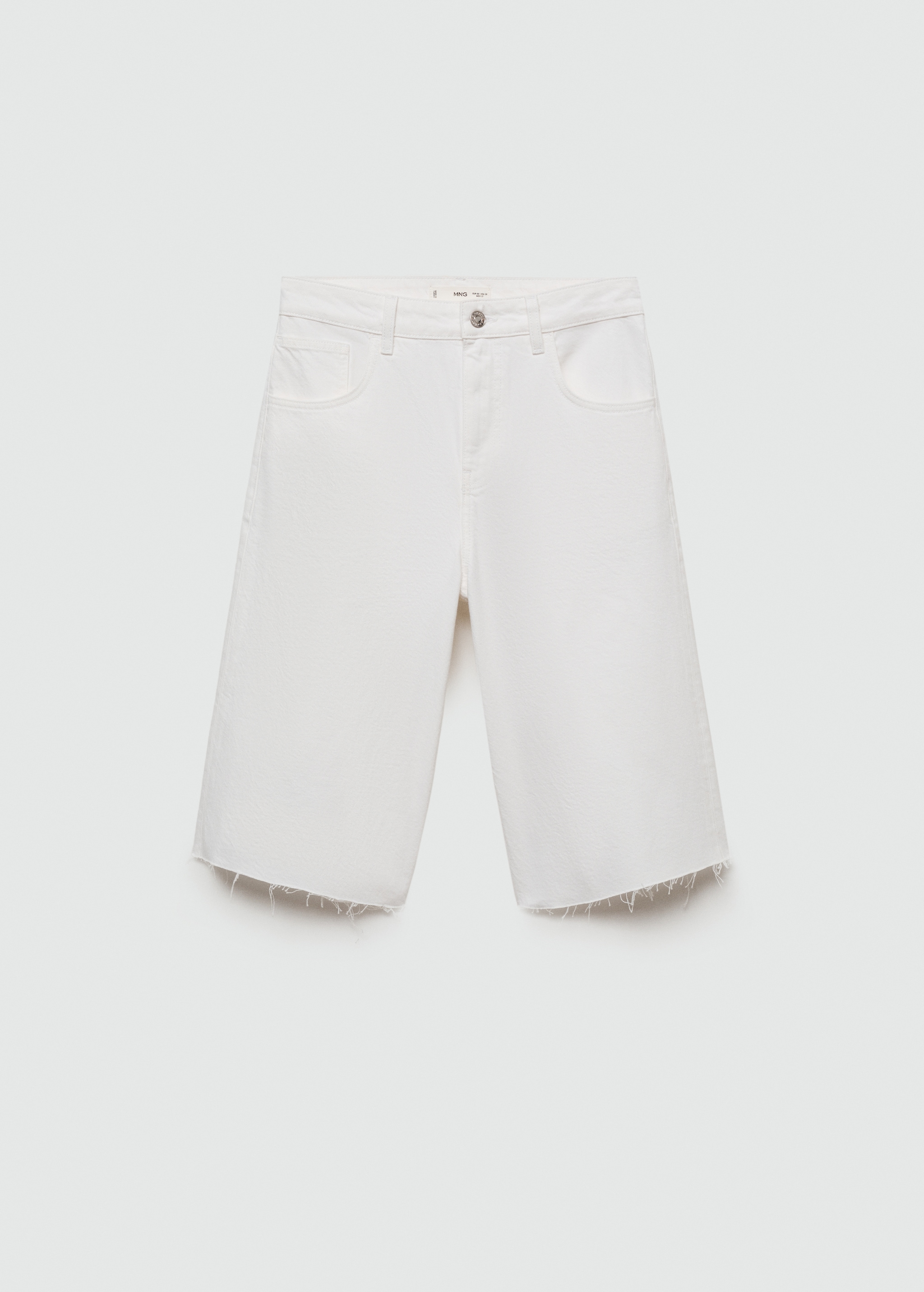 Oversized denim bermuda shorts - Article without model