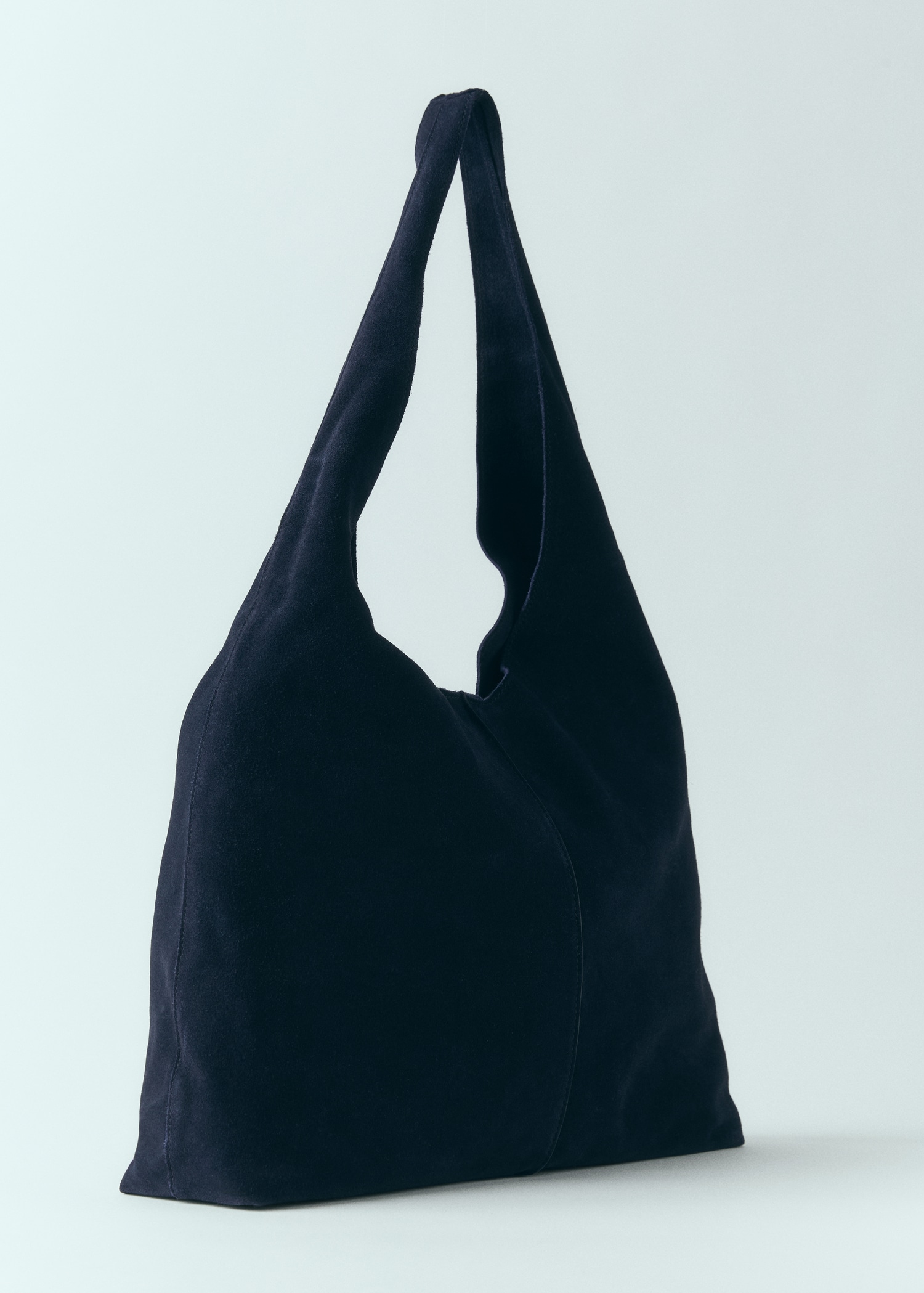 Leather shopper bag - Medium plane