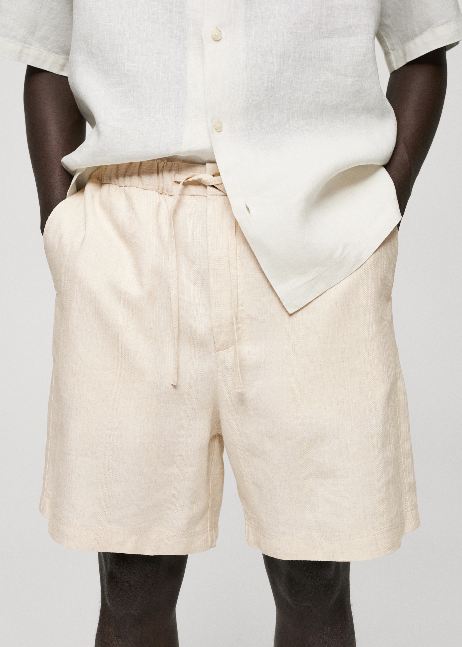 Bermuda coton lin cordon - Détail de l'article 1