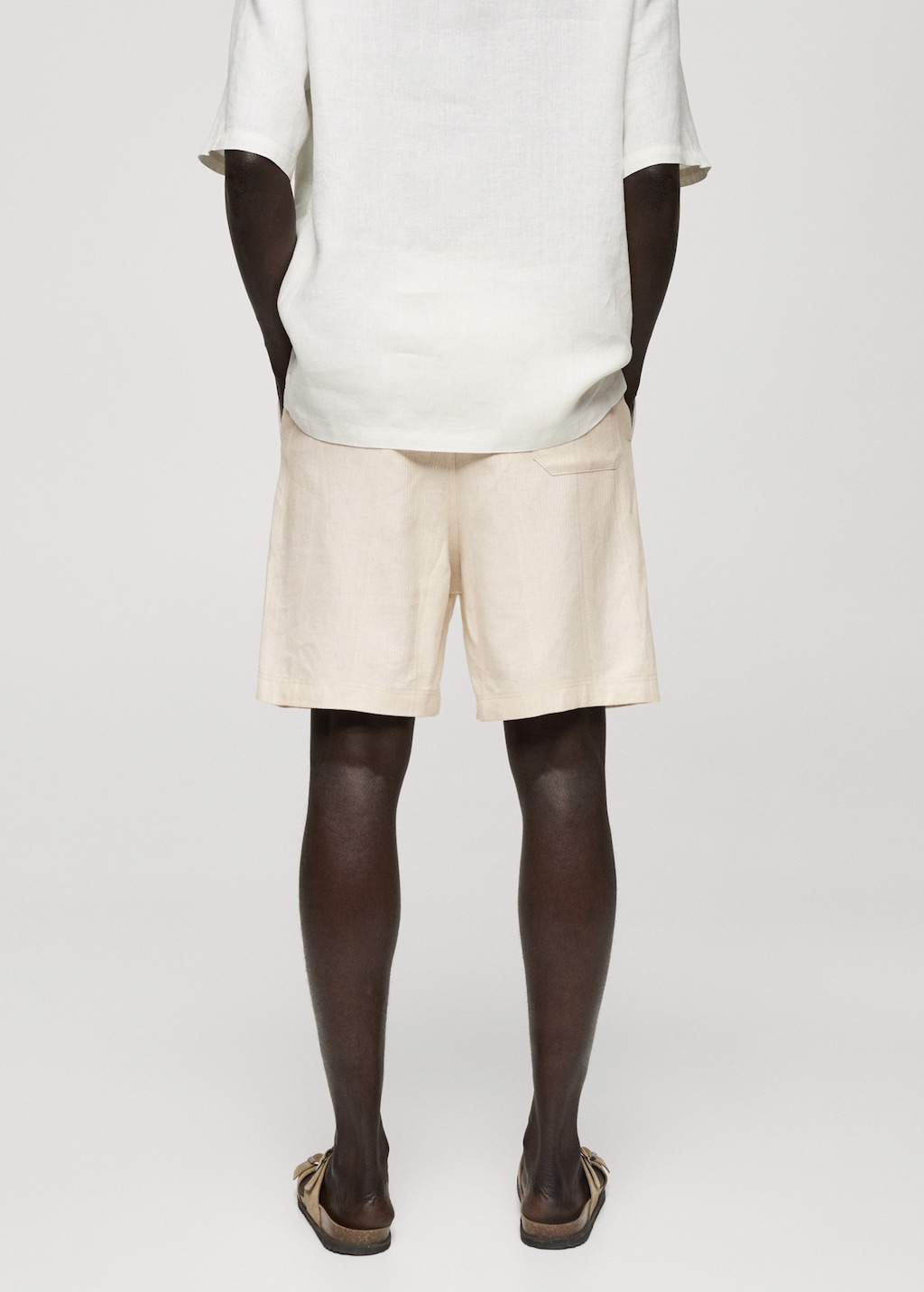 Bermuda coton lin cordon Homme MANGO Monaco