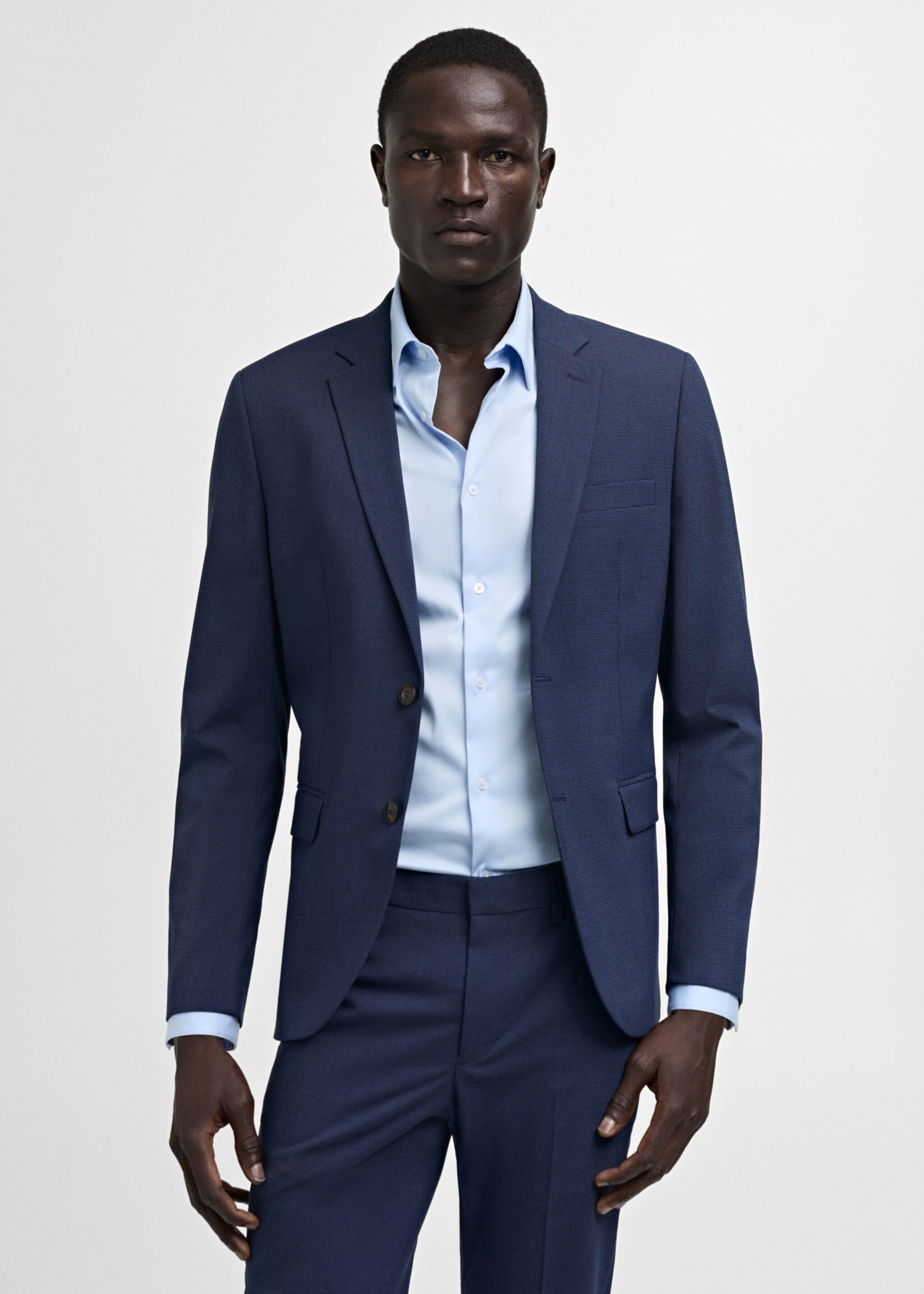 Super slim-fit suit jacket in stretch fabric - Medium plane