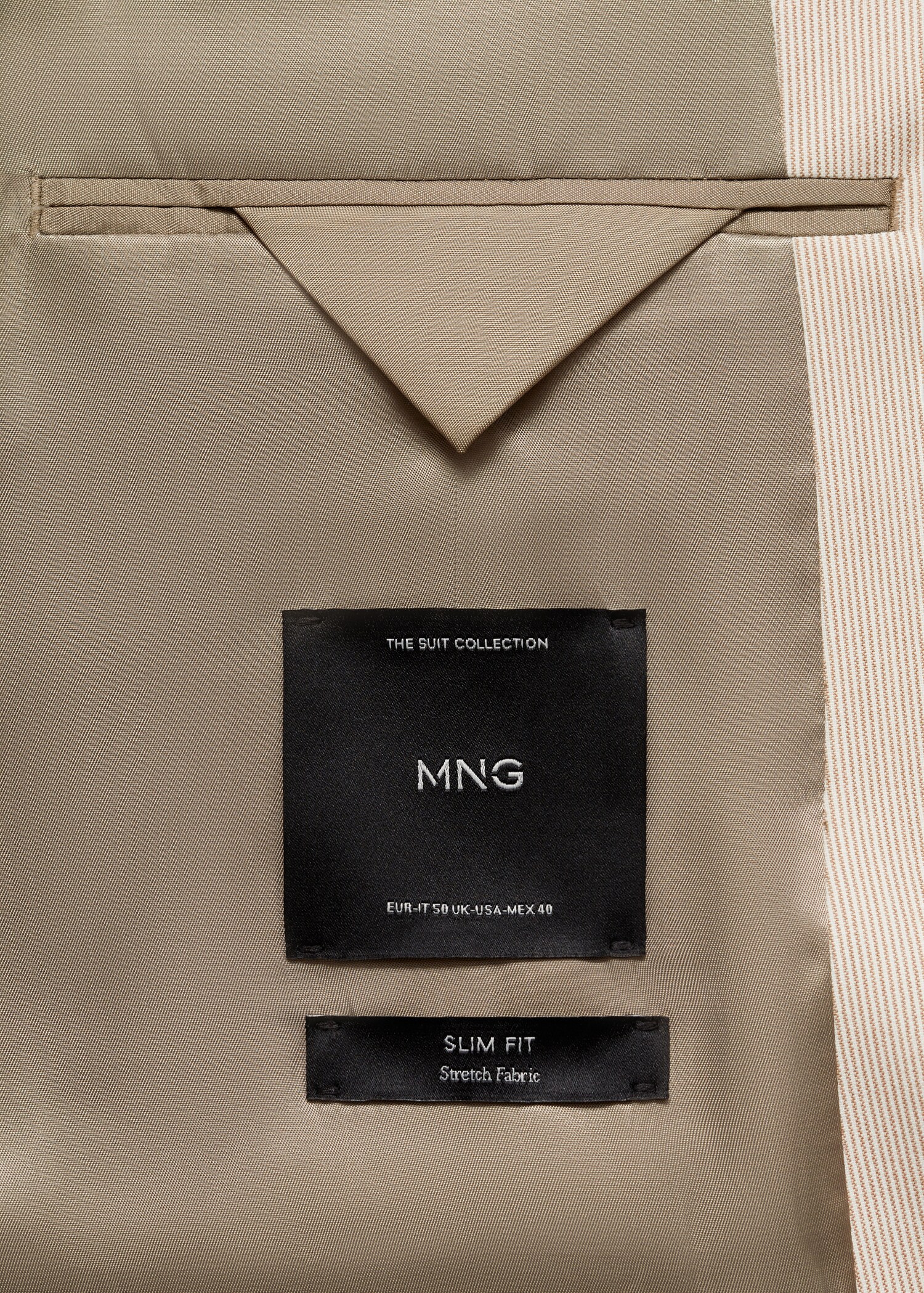 Stretch-fabric slim-fit suit jacket - Details of the article 0