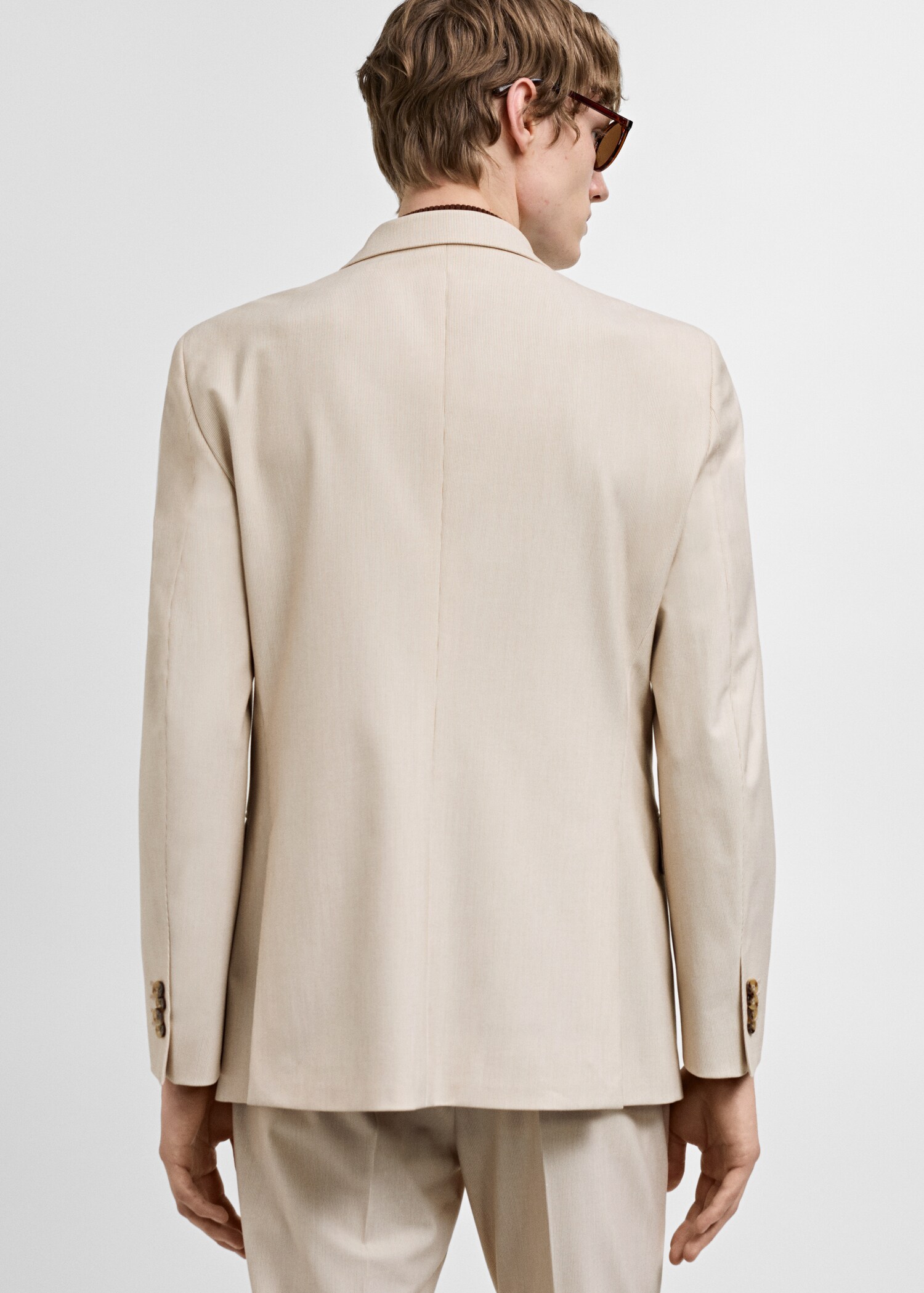 Stretch-fabric slim-fit suit jacket - Reverse of the article