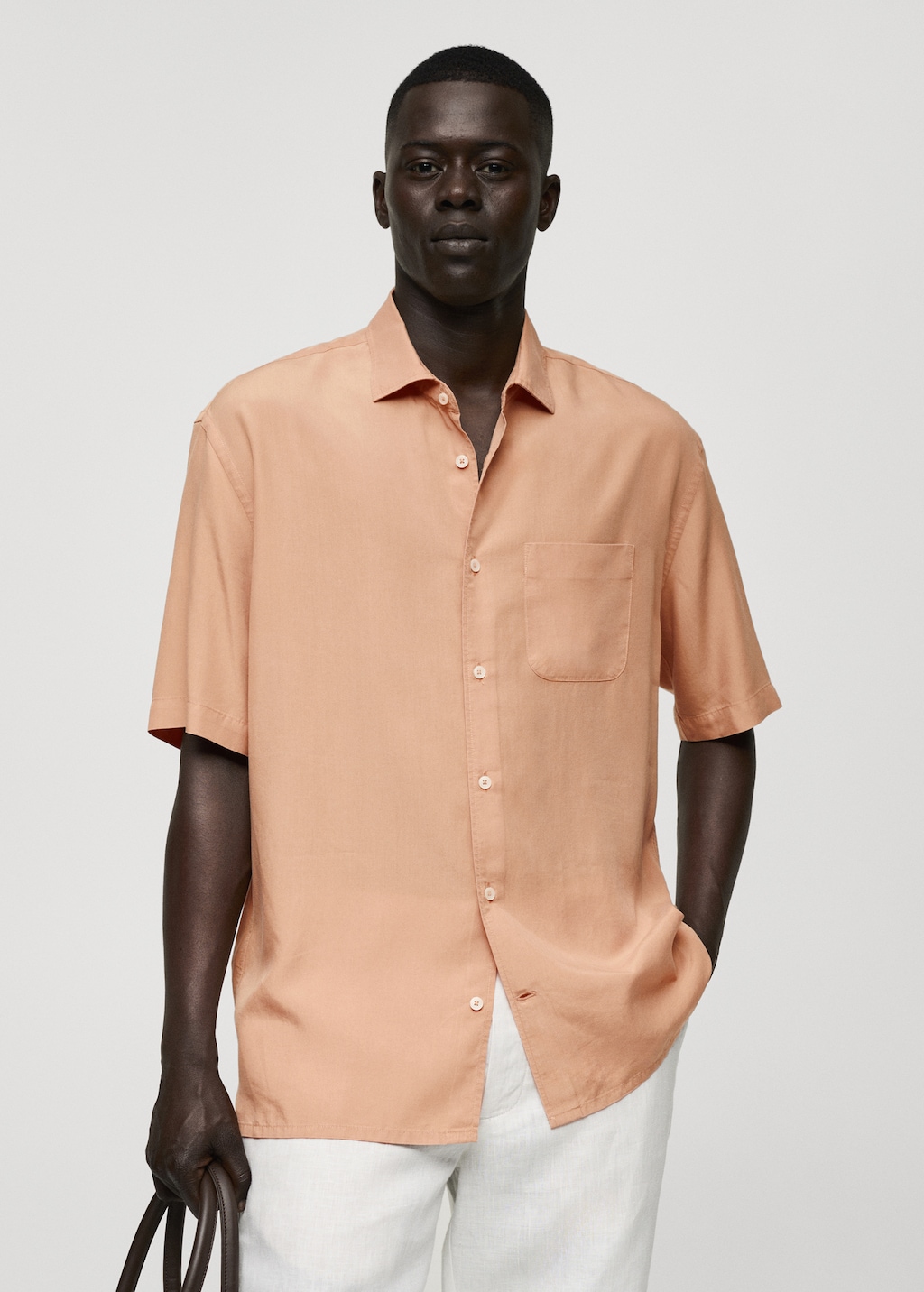 Mango Relaxed-Fit-Hemd aus 100 % Tencel