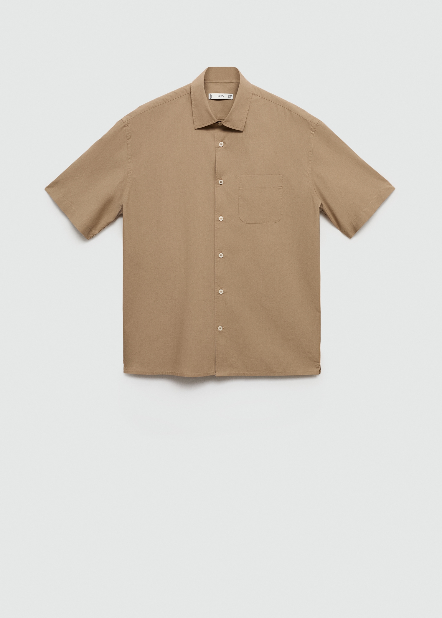 Skjorte i bomull og Tencel™ med lomme - Artikkel uten modell