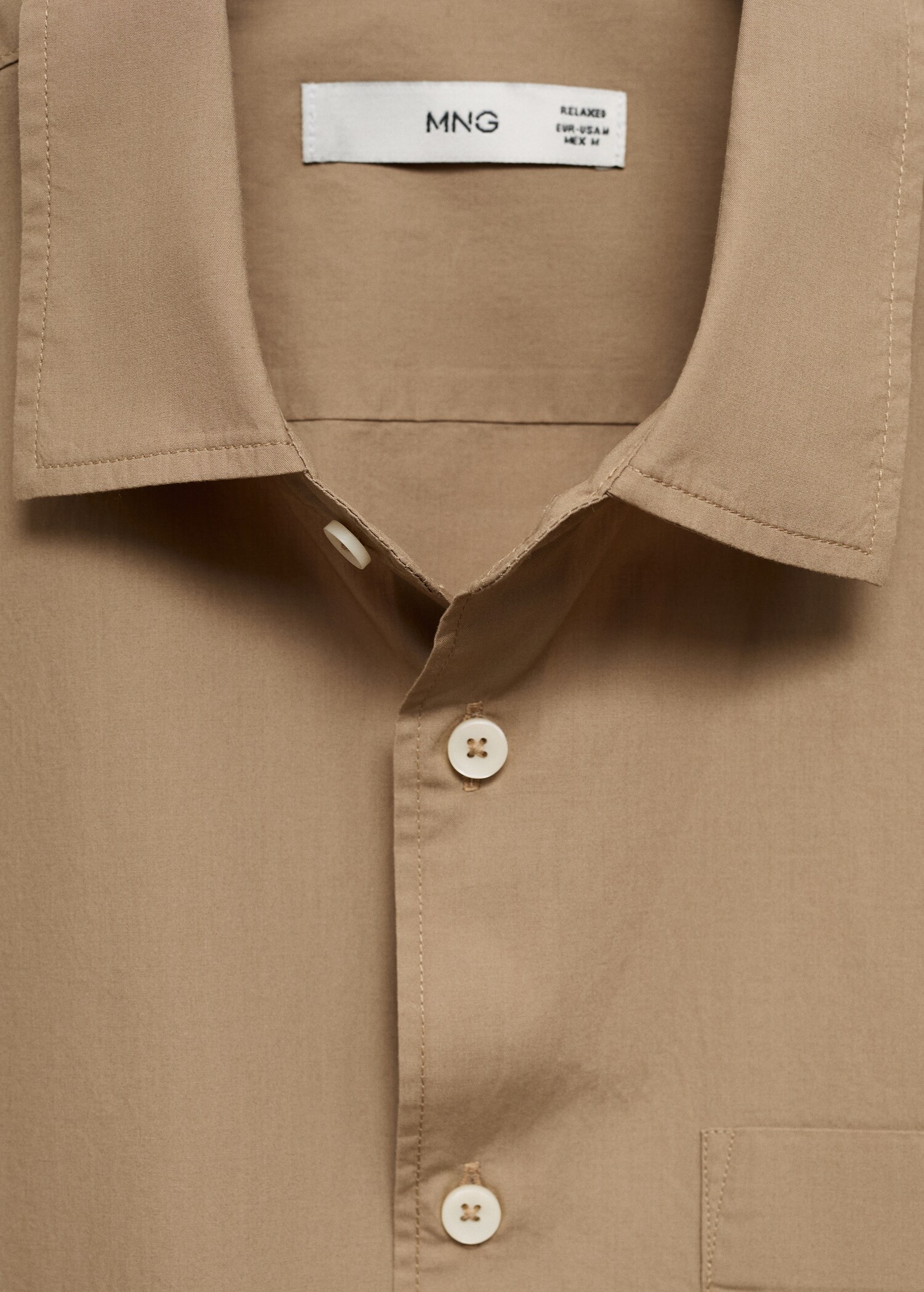 Skjorte i bomull og Tencel™ med lomme - Artikkeldetalj 8