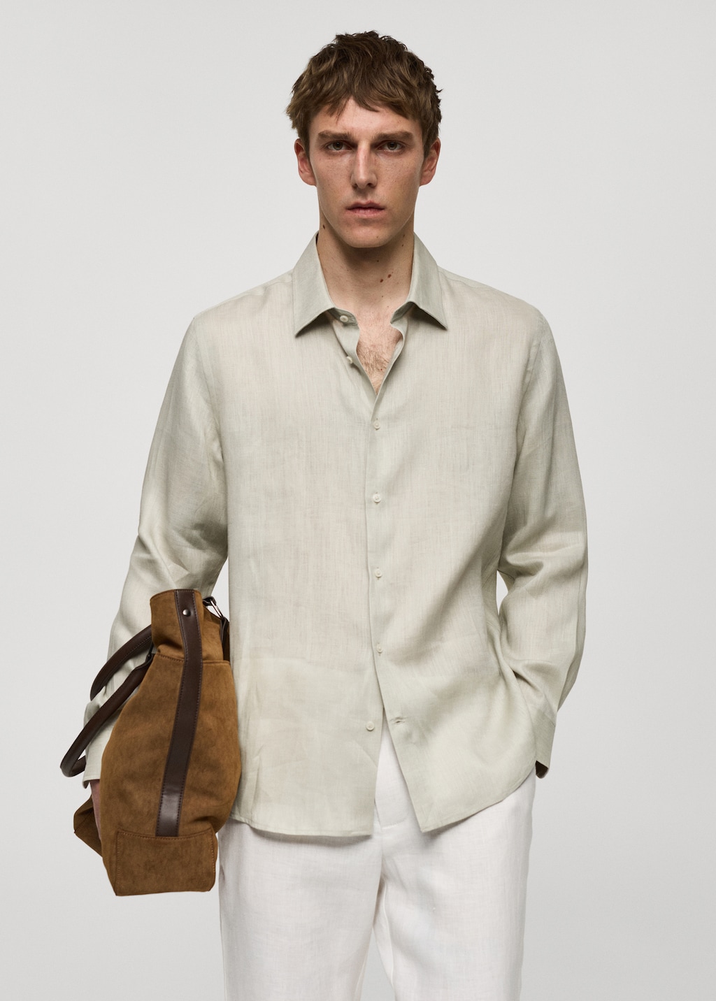 Mango Regular Fit-Hemd aus 100 % Leinen