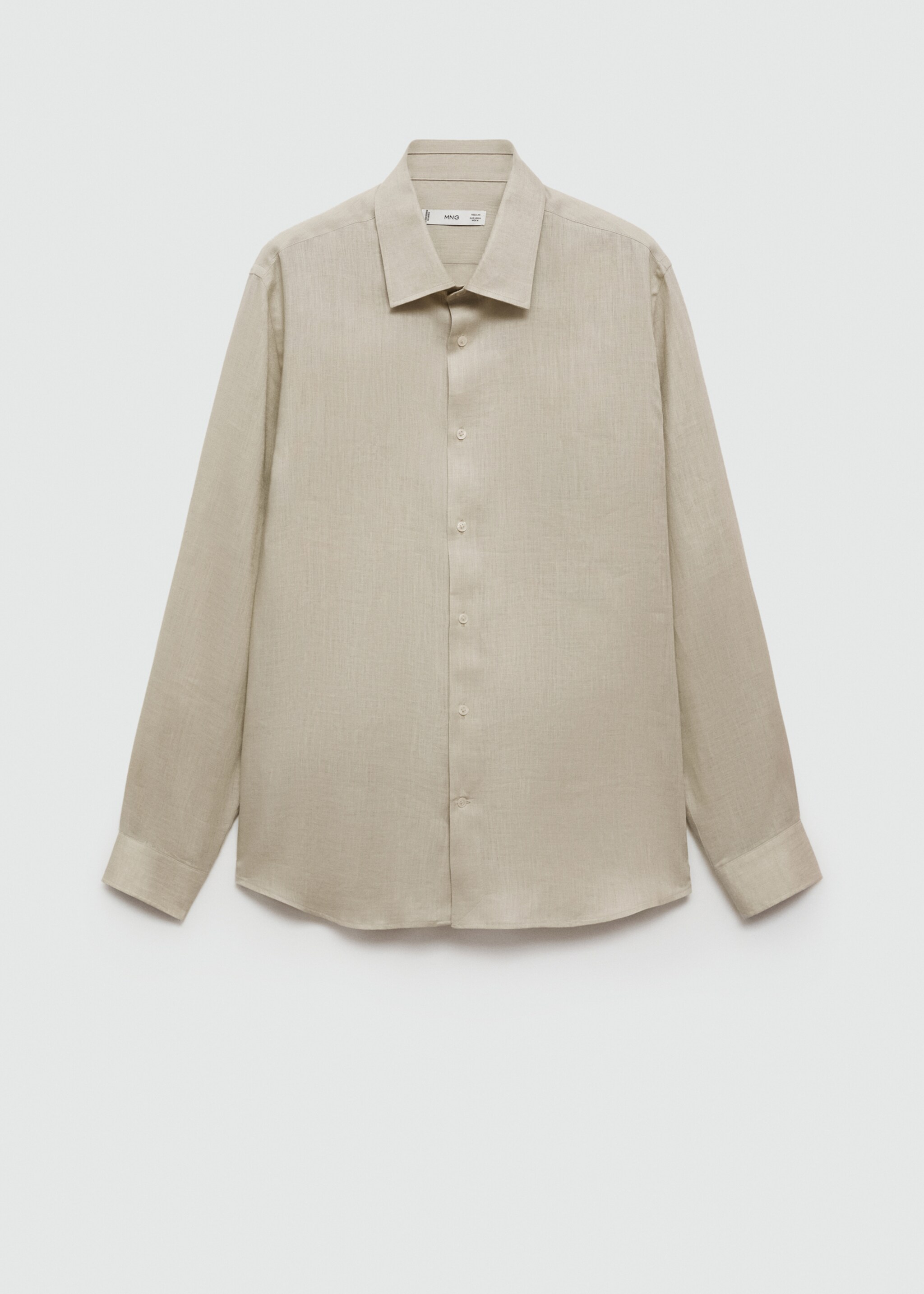 Regular-fit 100% linen shirt - Article without model