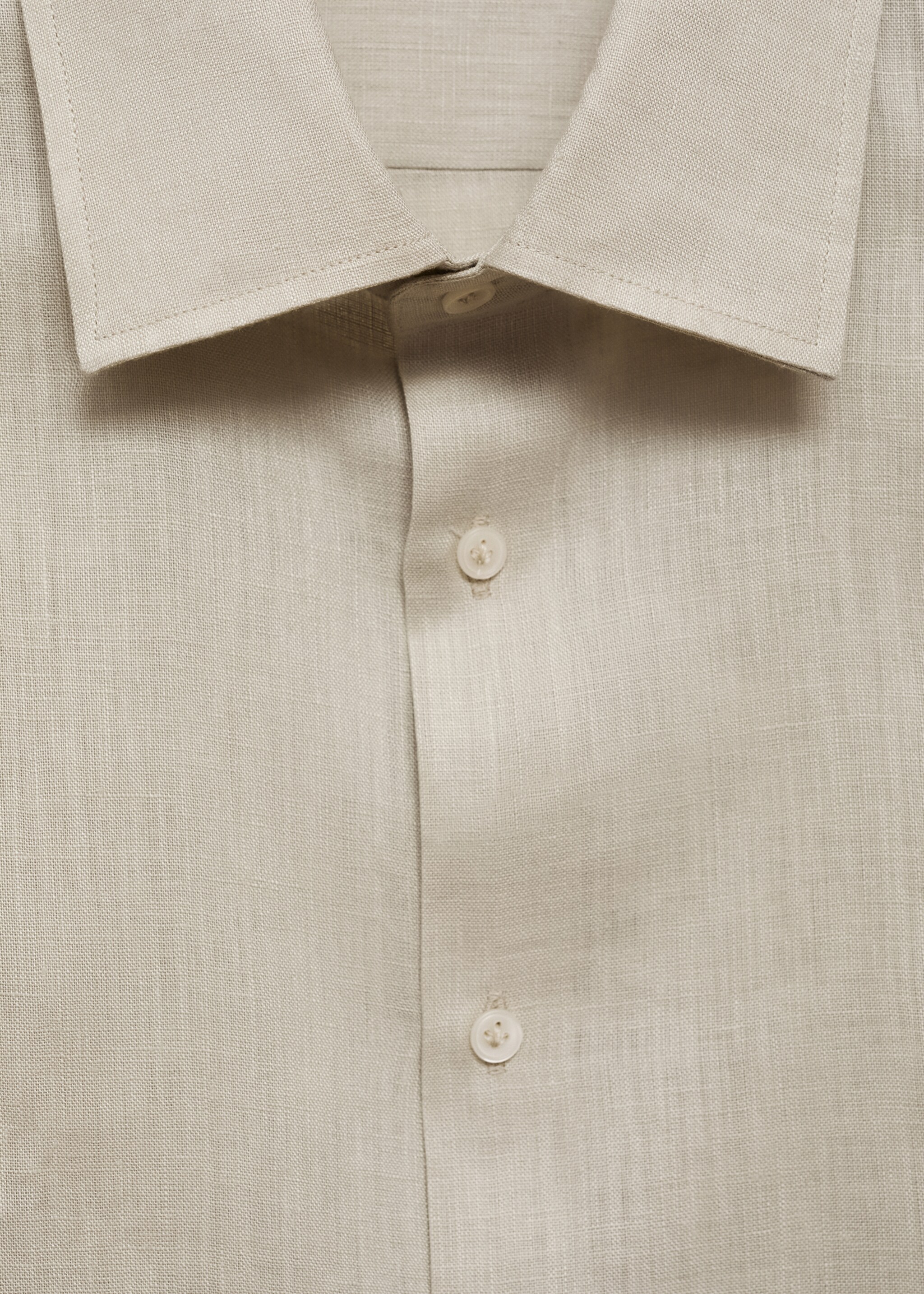 Regular-fit 100% linen shirt - Details of the article 8