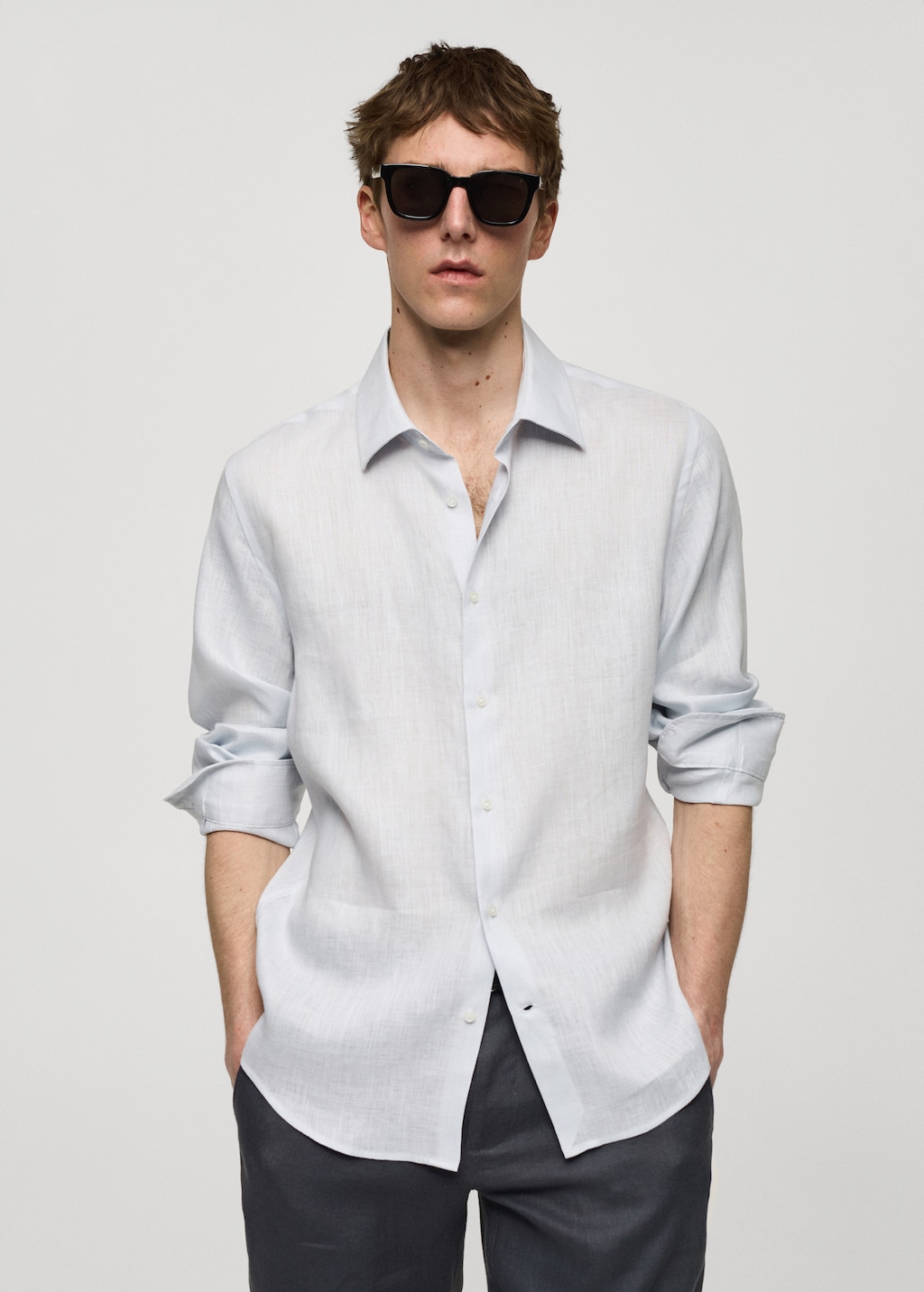 Mango Regular Fit-Hemd aus 100 % Leinen