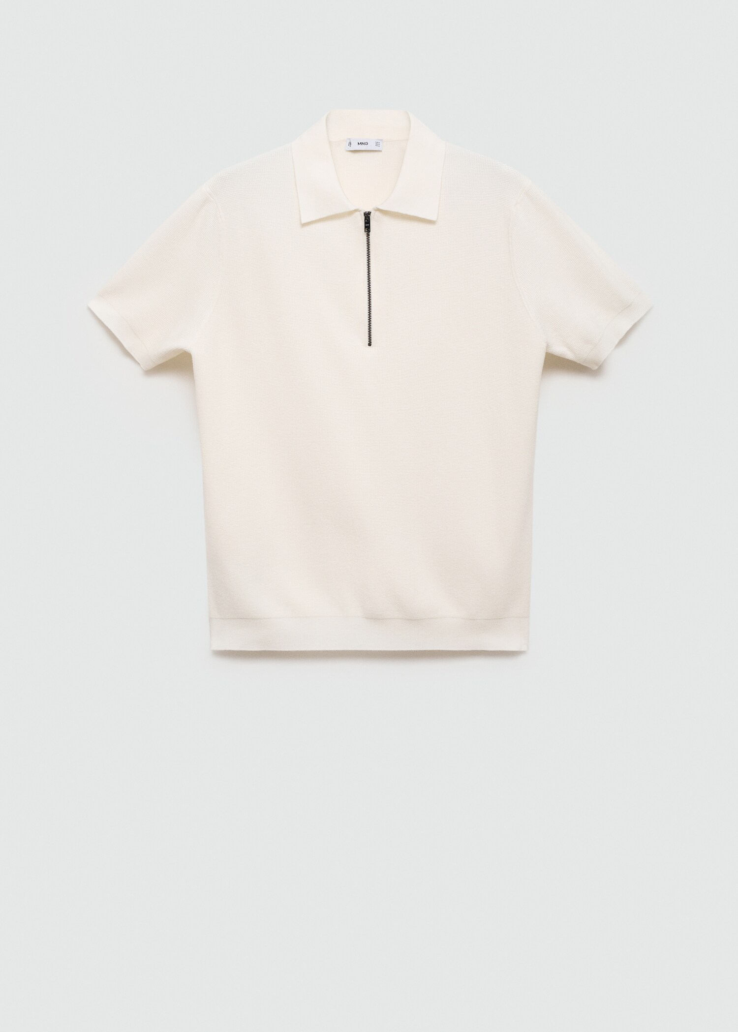 Knitted polo shirt with zip - Article without model
