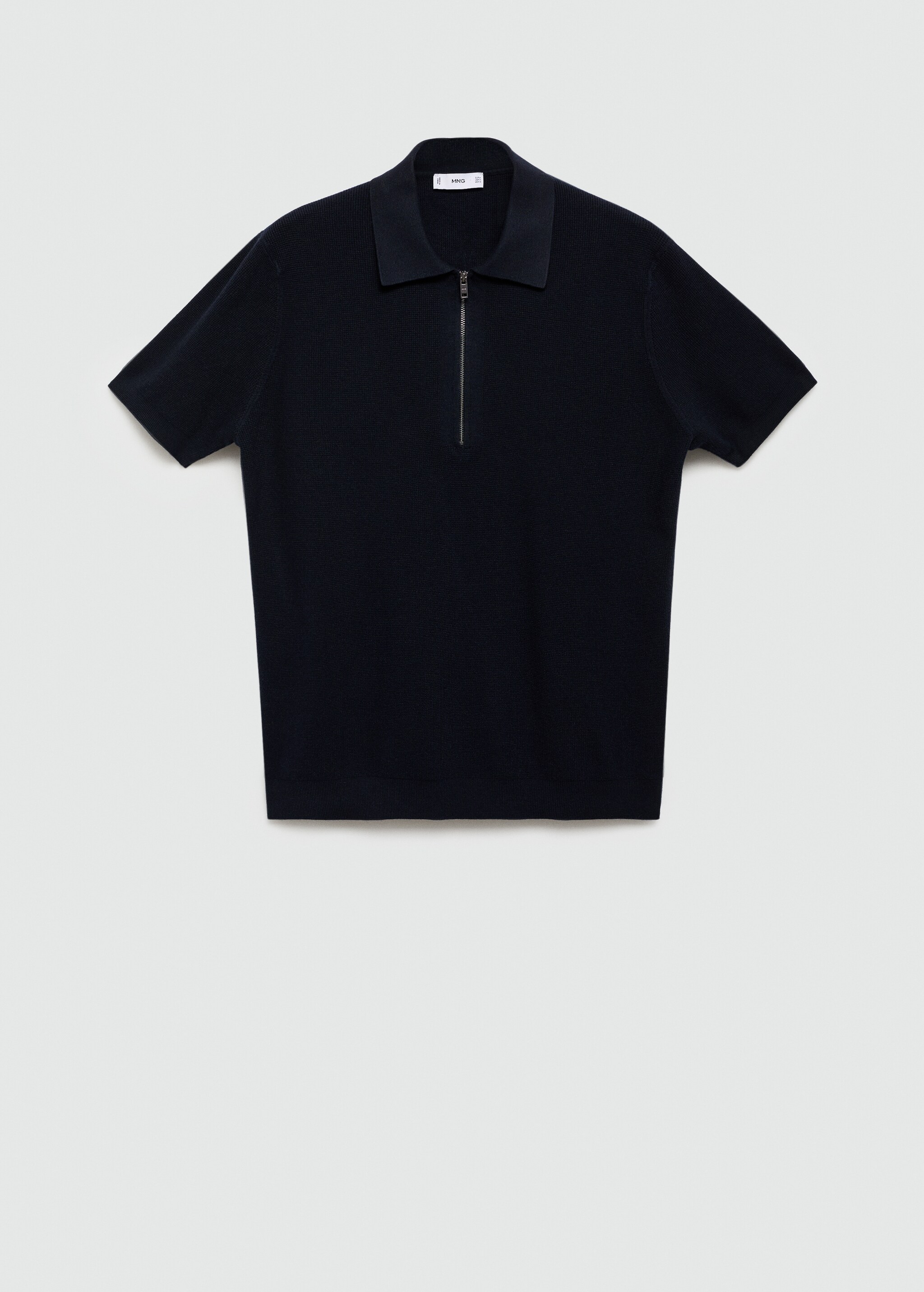 Knitted polo shirt with zip - Article without model