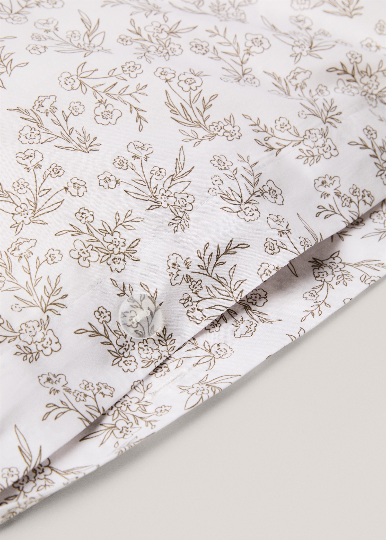 Cotton duvet cover with flower design Single bed - Details of the article 3