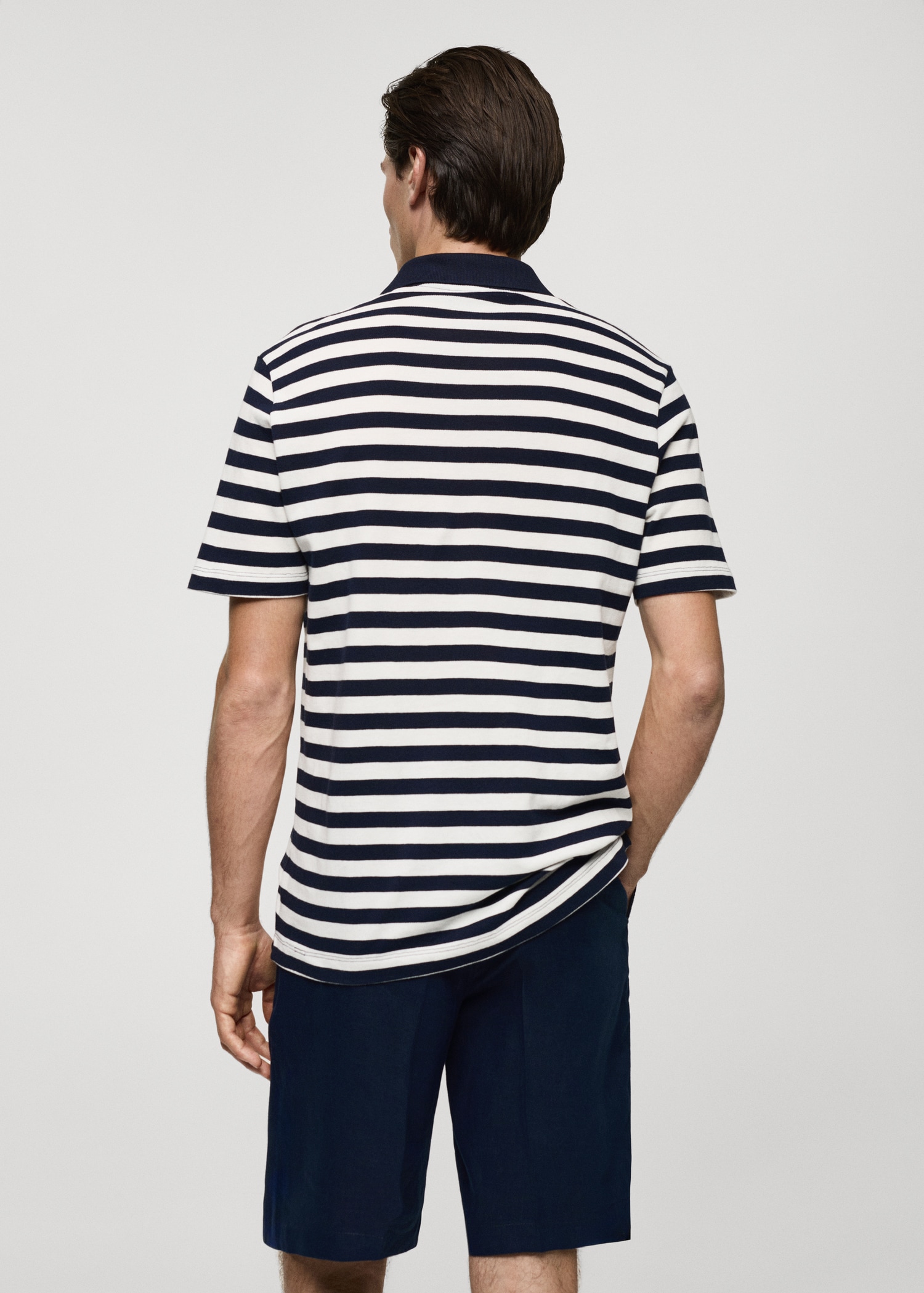 Polo regular-fit piqué coton rayures - Verso de l’article