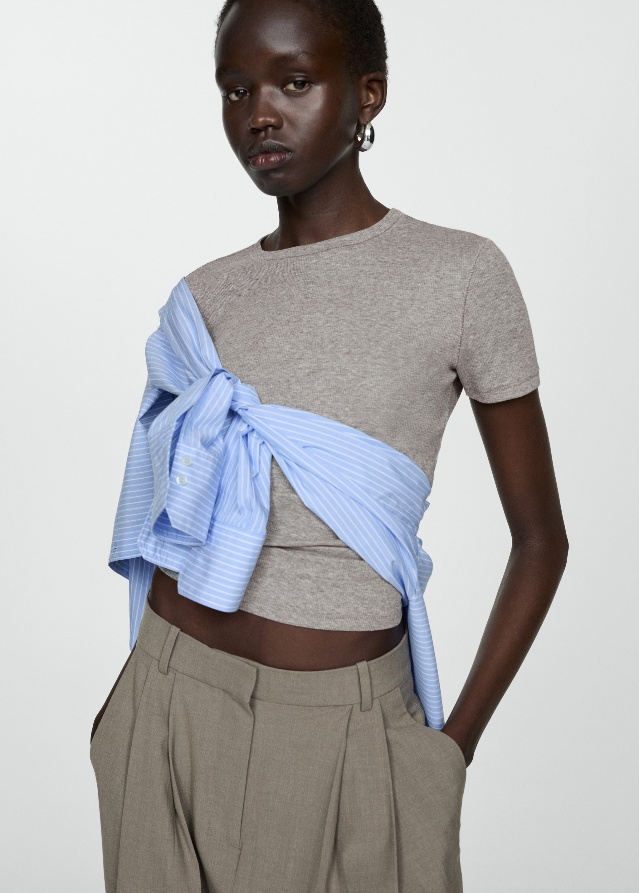 Knitted short-sleeve t-shirt - Main Image