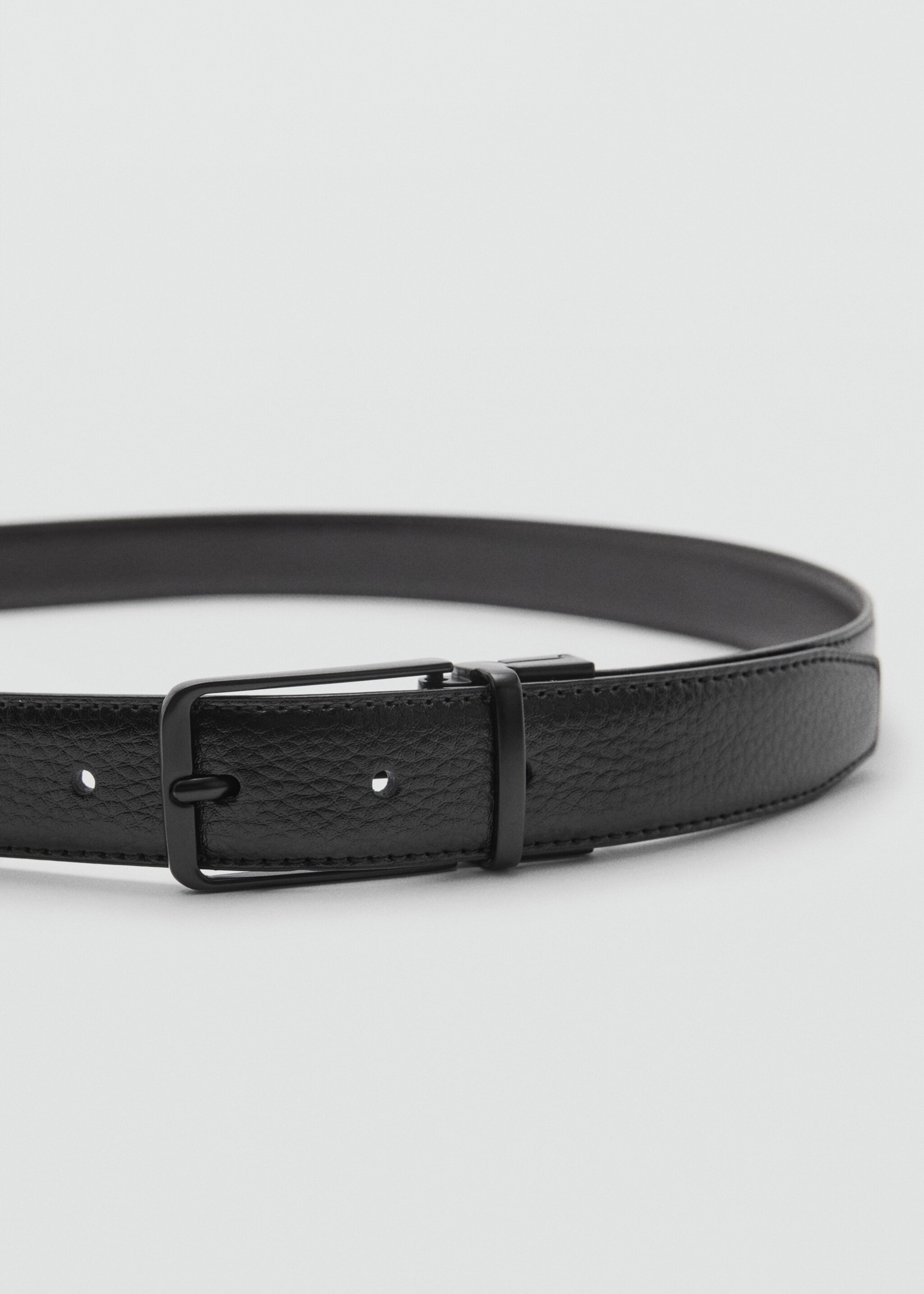 Pebbled leather belt - Medium plane