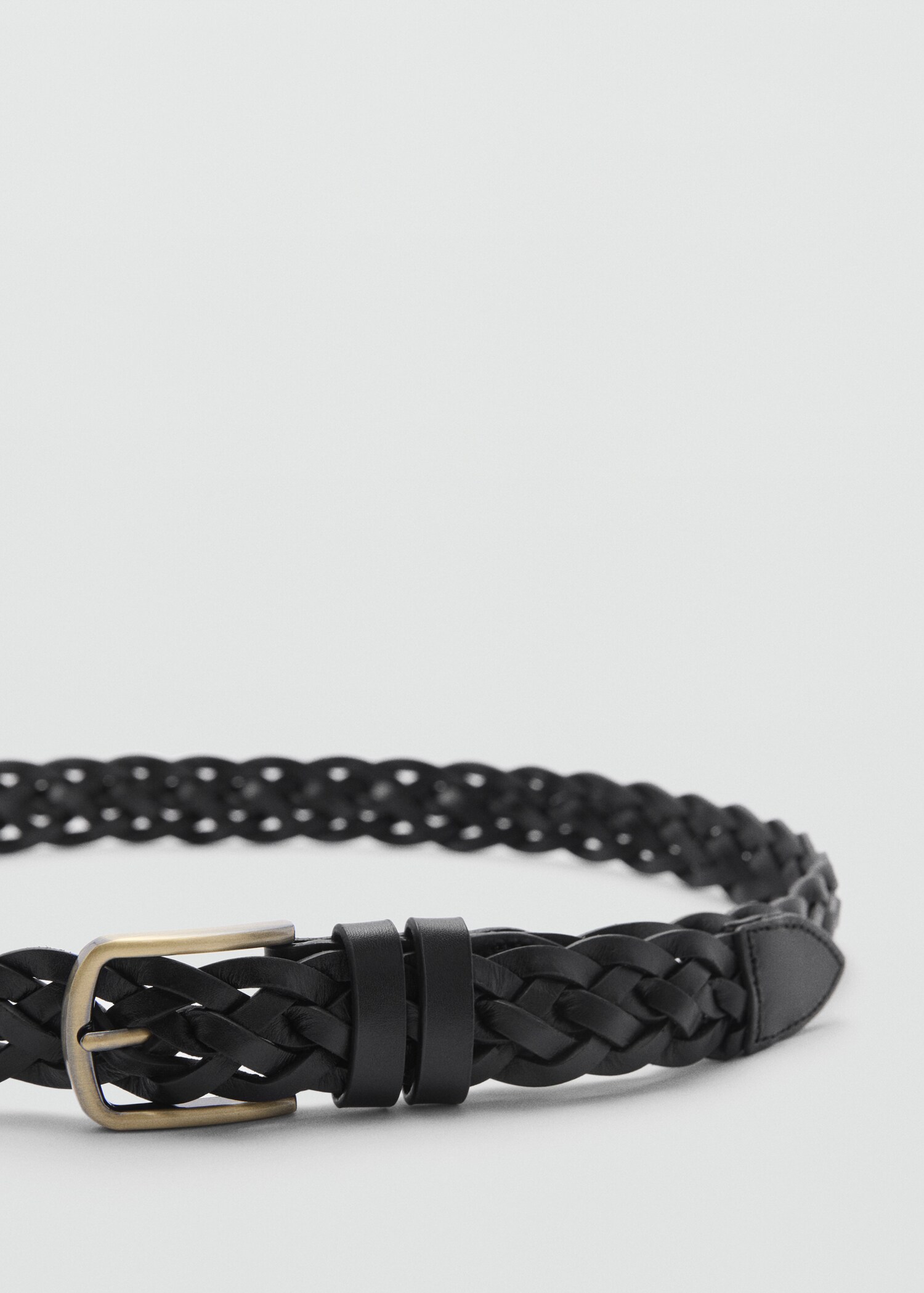 Ceinture 100% cuir tressé - Plan moyen