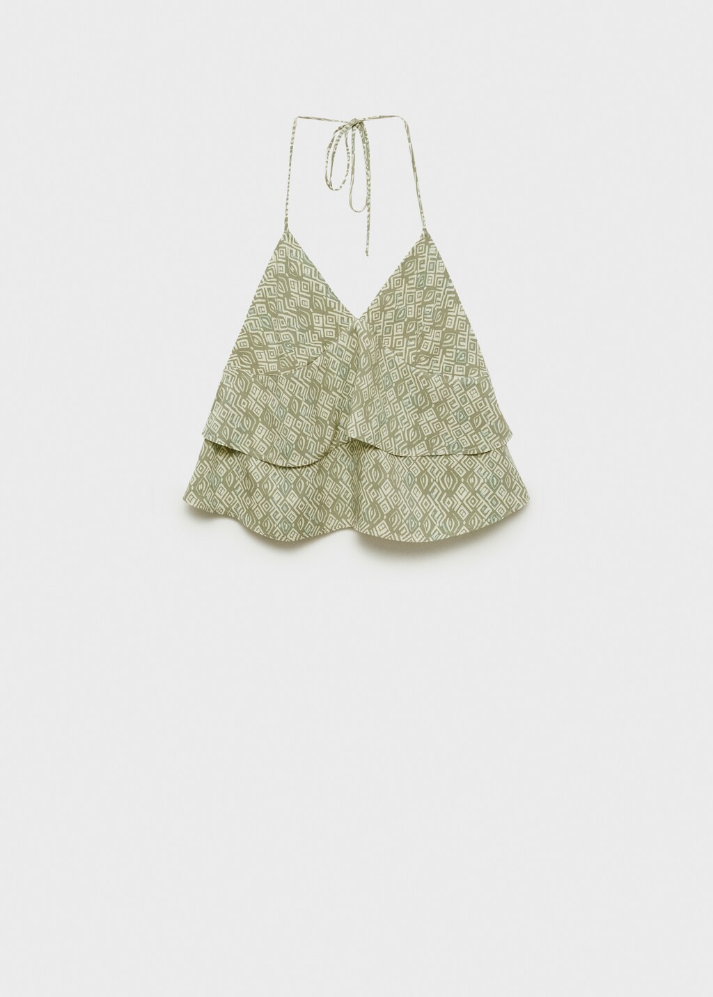Top estampado volantes
