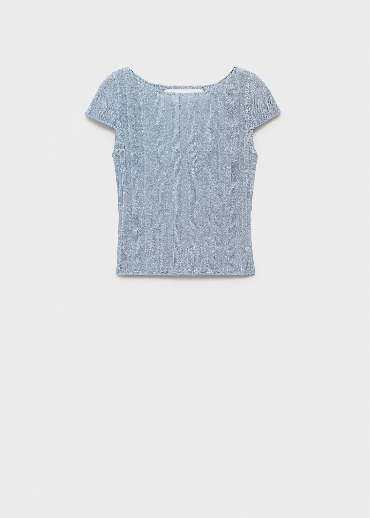 Top din lurex cu spatele gol - Articol fără model