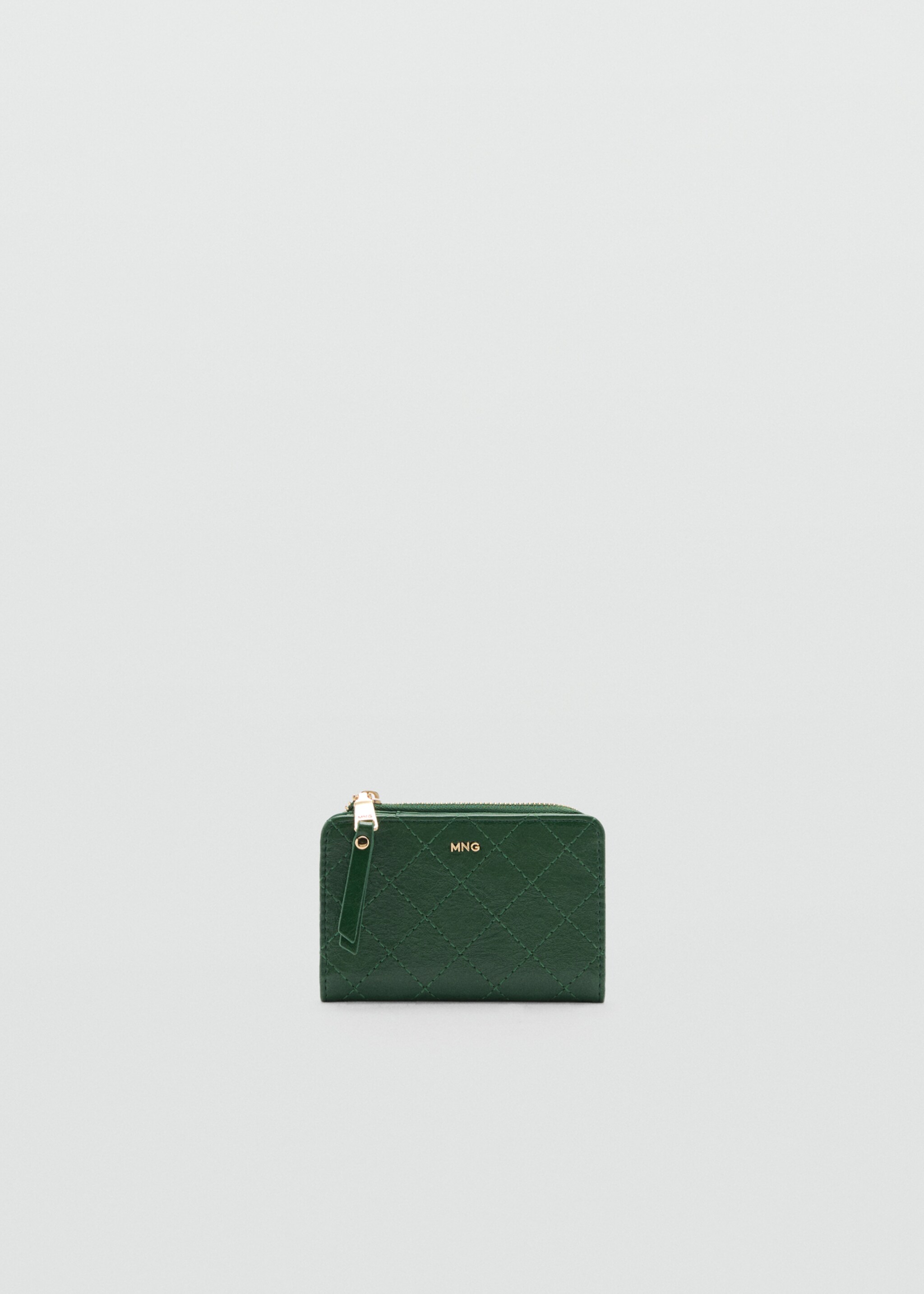 Wallet with decorative stitching - Article without model, Green. Ref: 77022008-00.