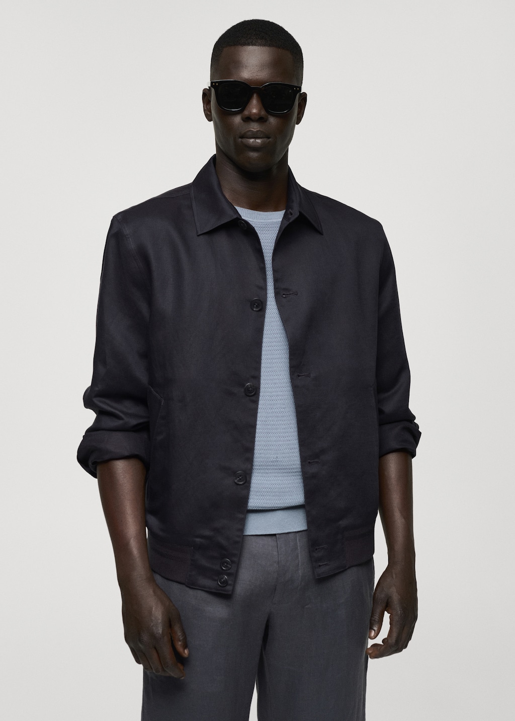 Tencel-linen blend overshirt - Men | MANGO USA Tencel-linen blend overshirt - Men | MANGO USA