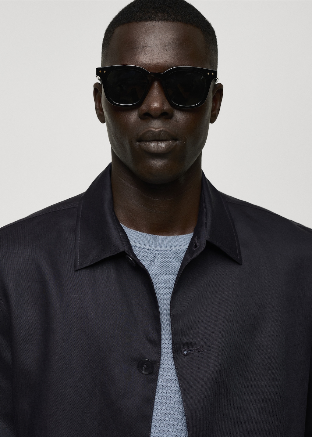 Tencel-linen blend overshirt