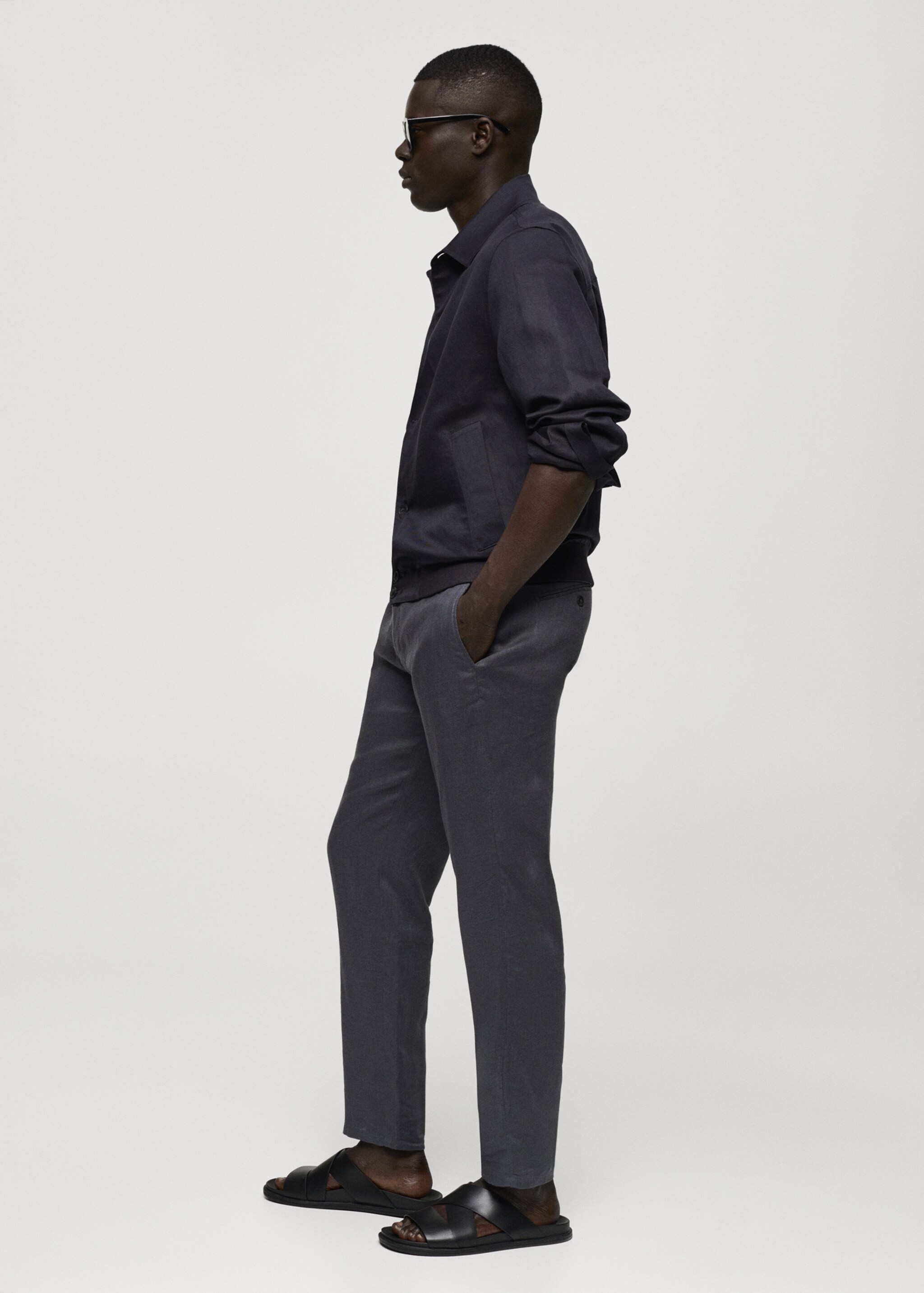 Tencel-linen blend overshirt - Details of the article 2
