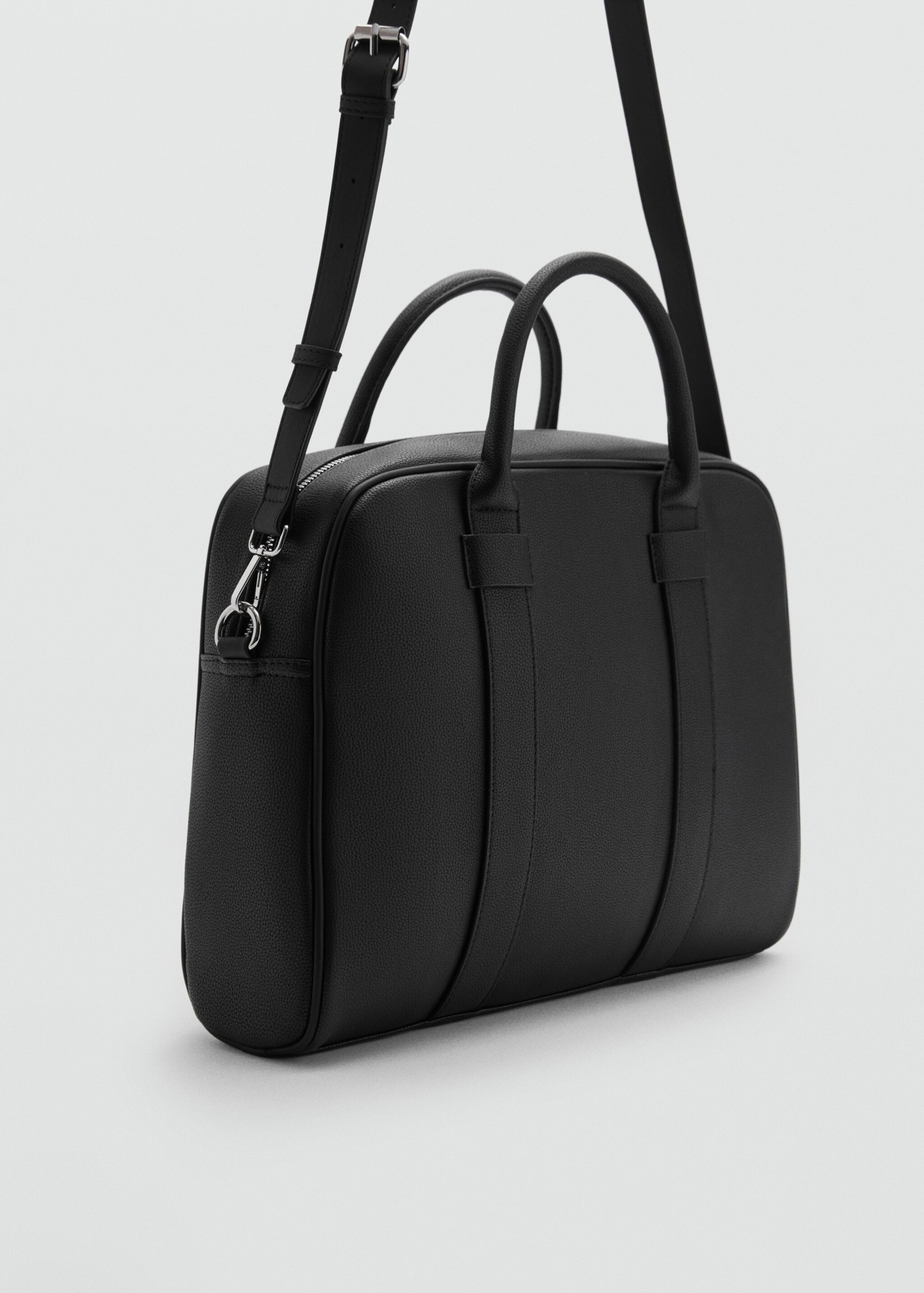 Leather-effect briefcase - Medium plane