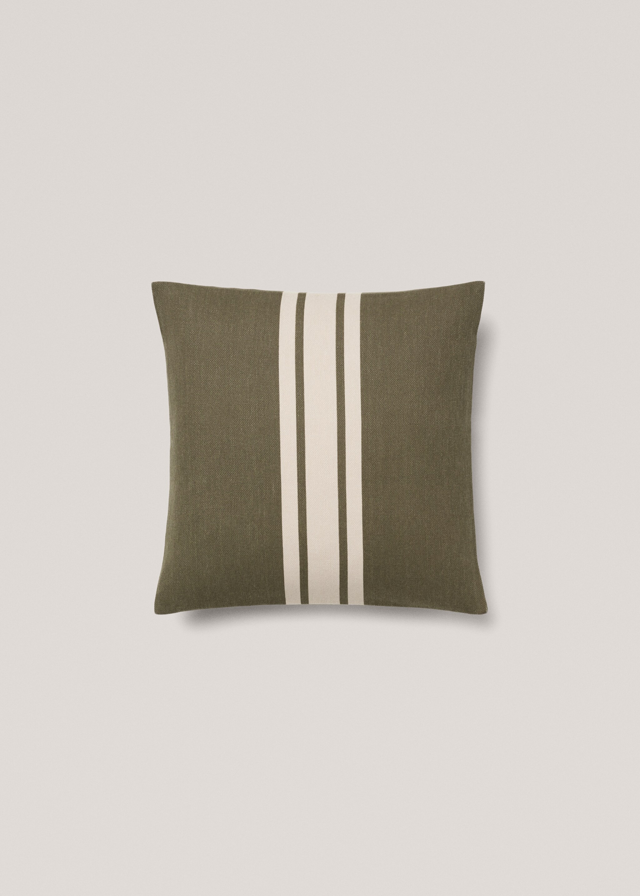Double-stripe cotton cushion cover 45x45cm - Article without model