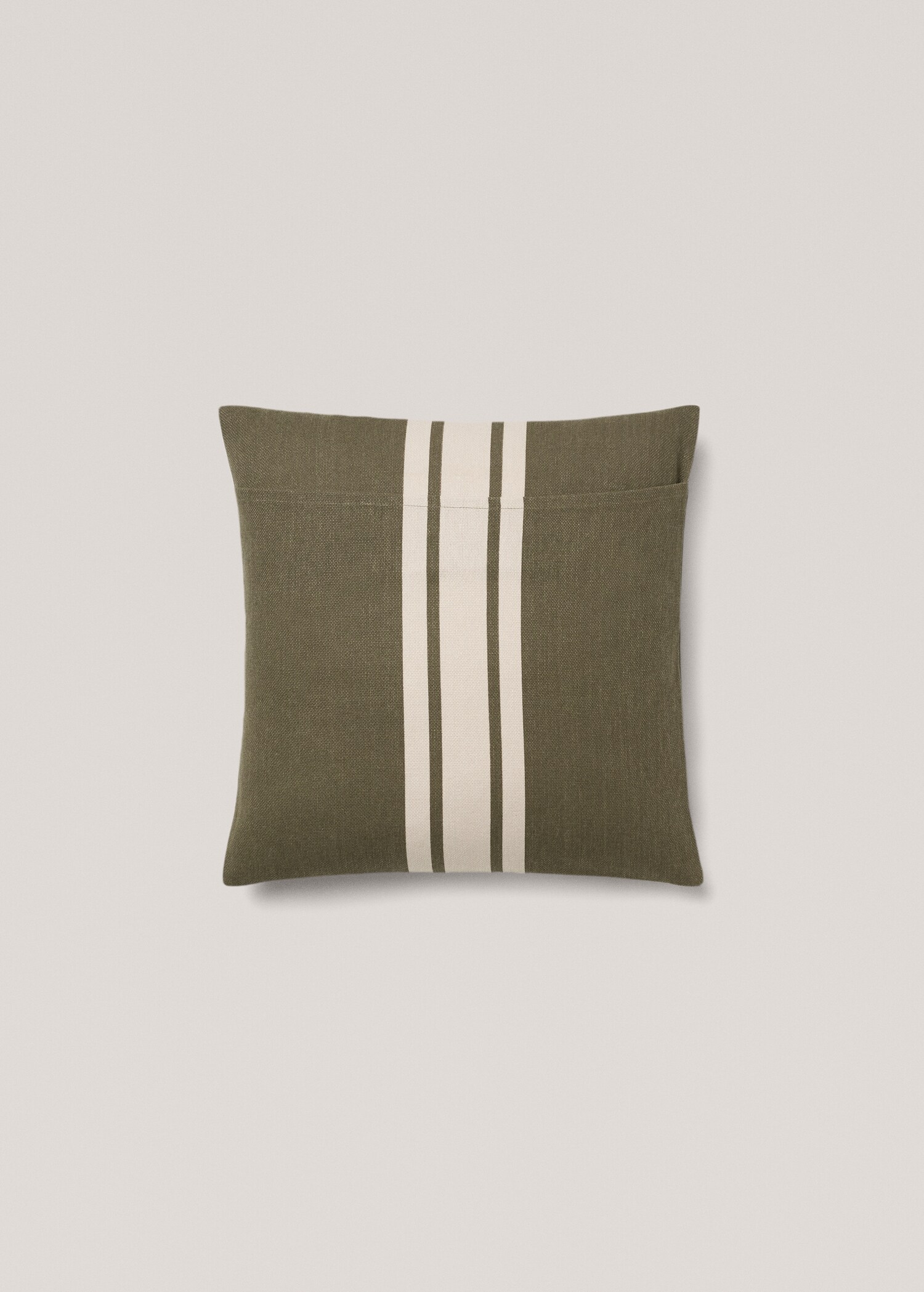 Housse de coussin coton double rayure 45x45 cm - Détail de l'article 1