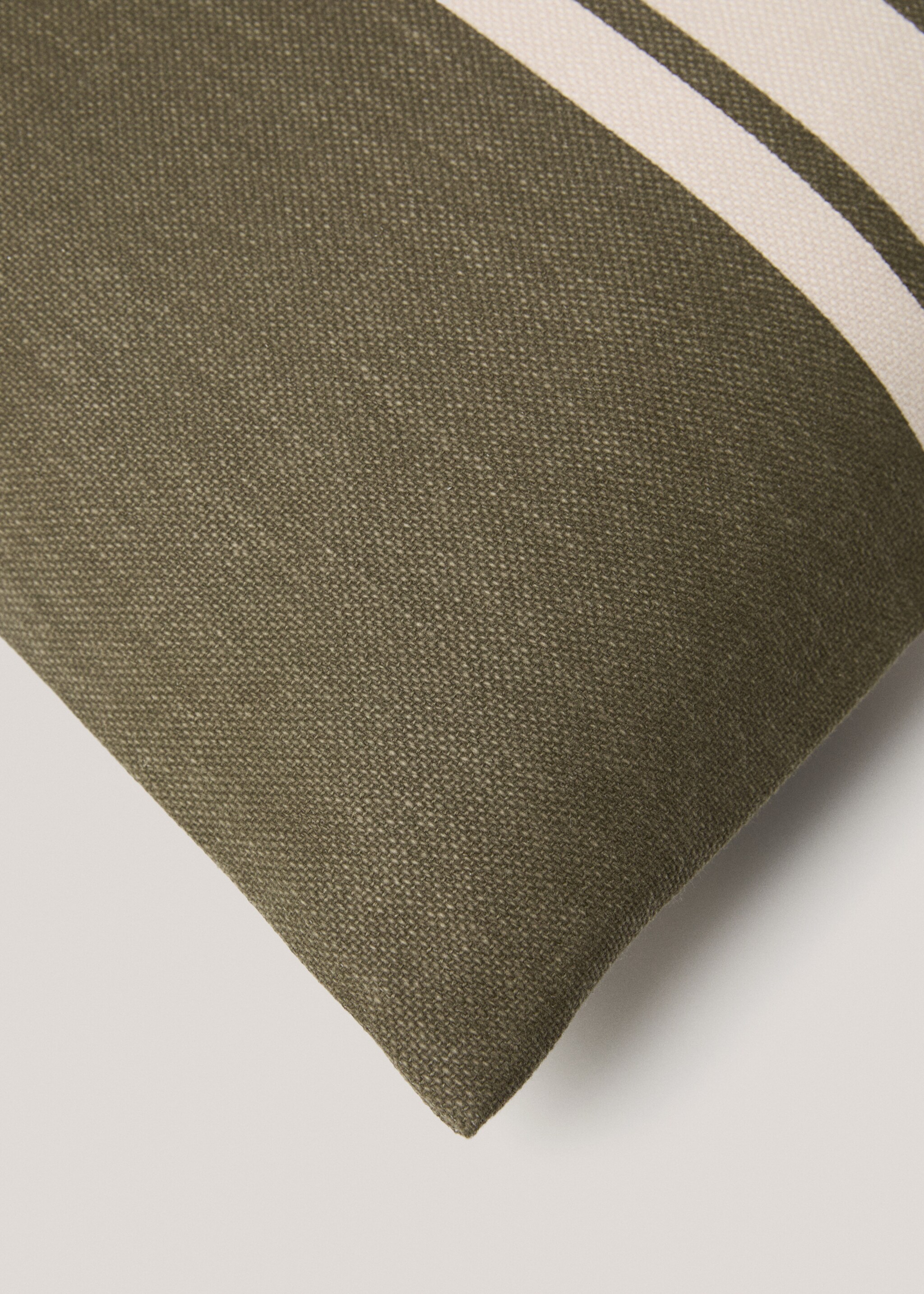 Double-stripe cotton cushion cover 45x45cm - Details of the article 3