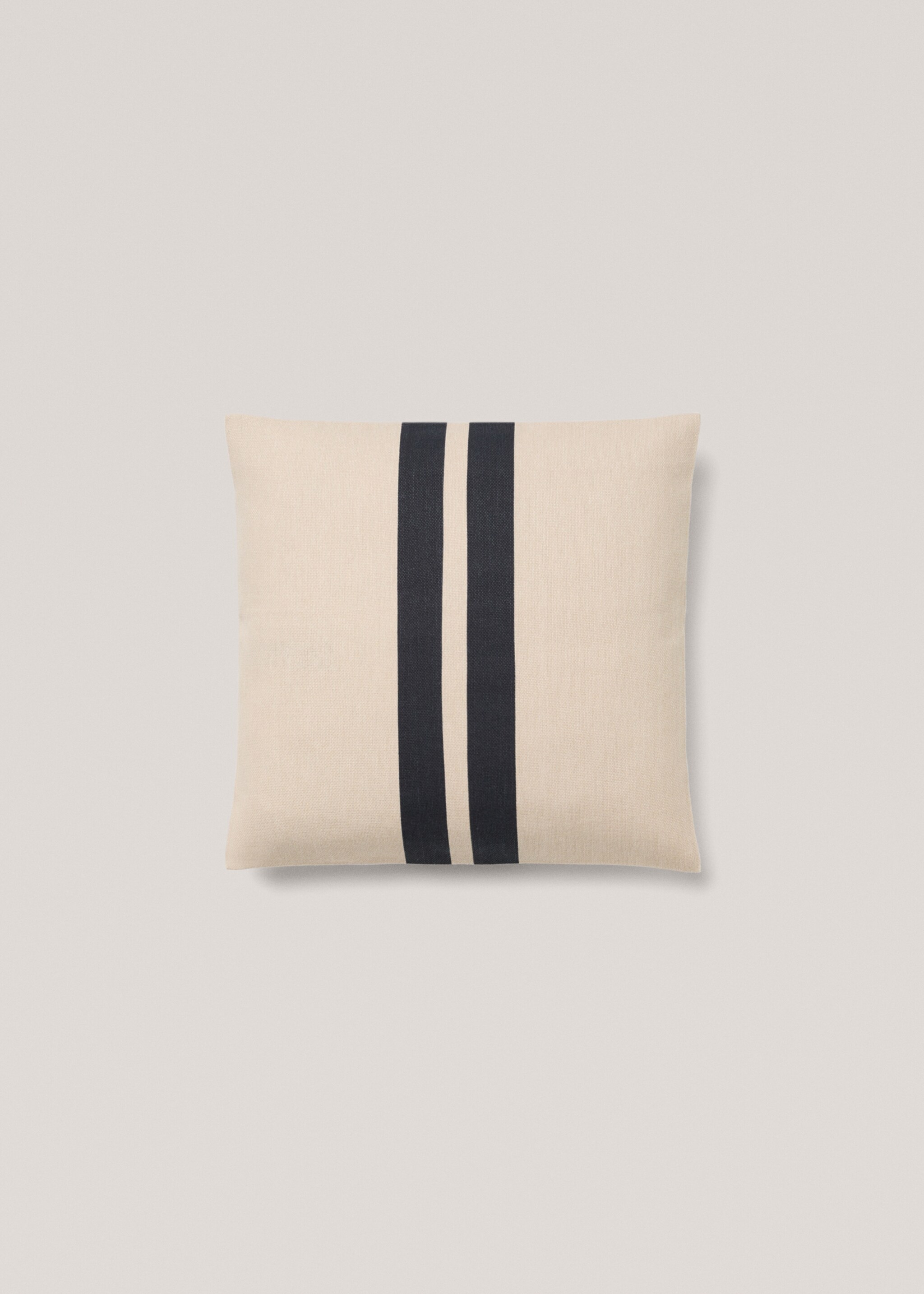 Double-stripe cotton cushion cover 45x45cm - Article without model