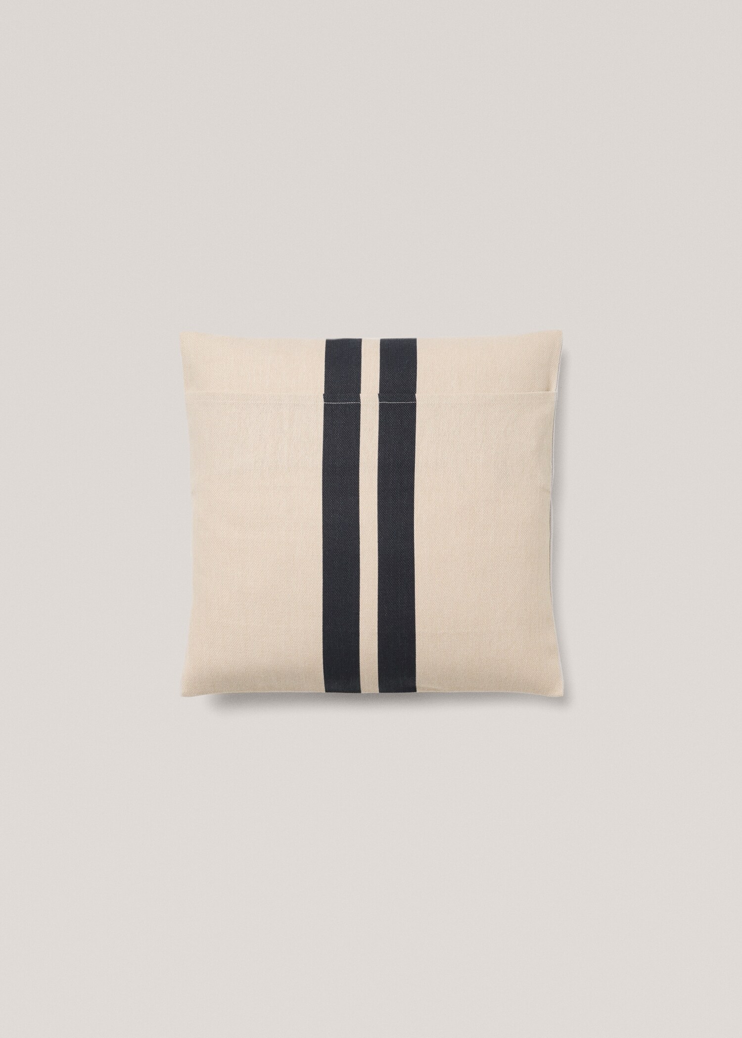 Housse de coussin coton double rayure 45x45 cm - Détail de l'article 1