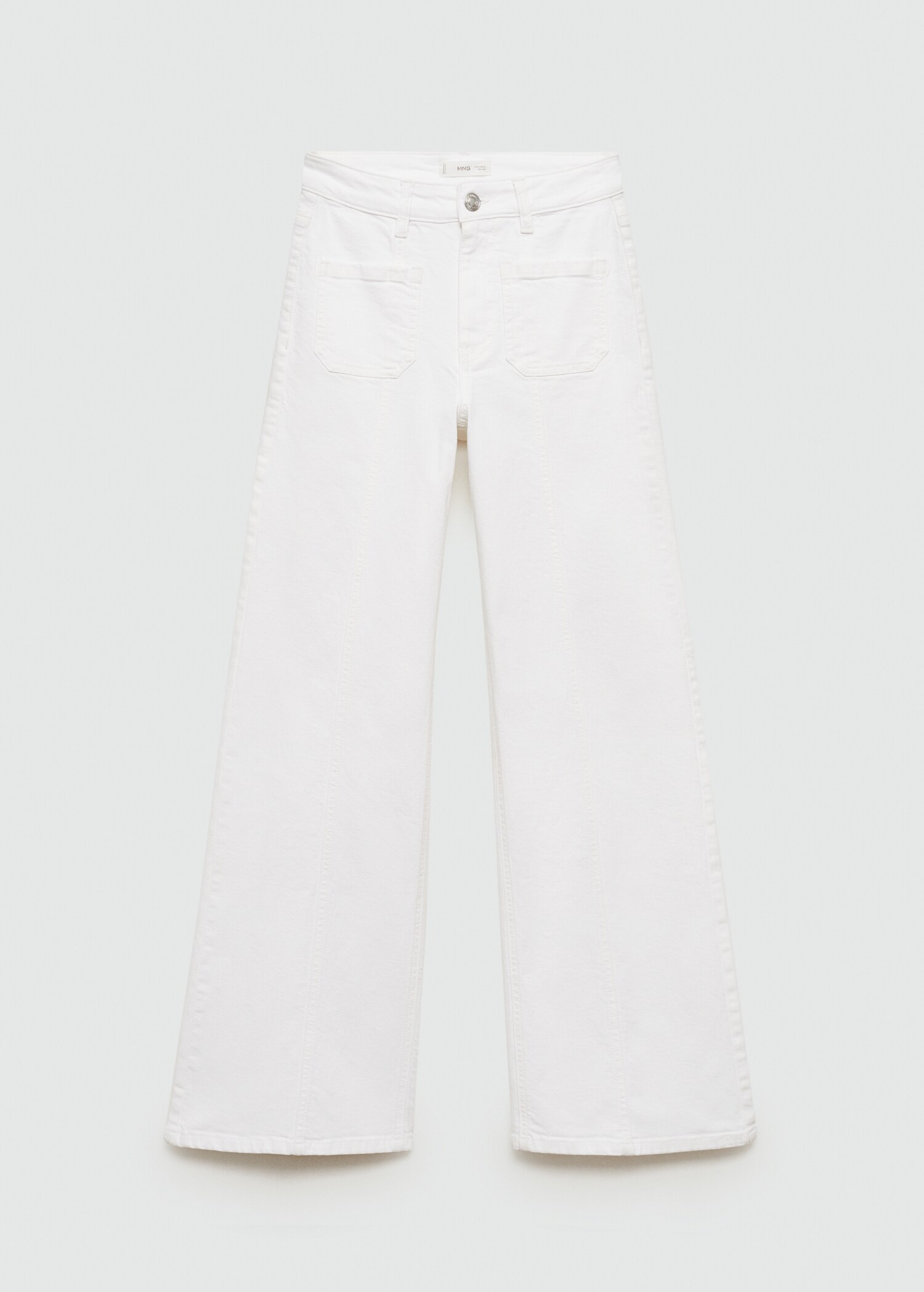 Wide-leg jeans with decorative seams - Article without model