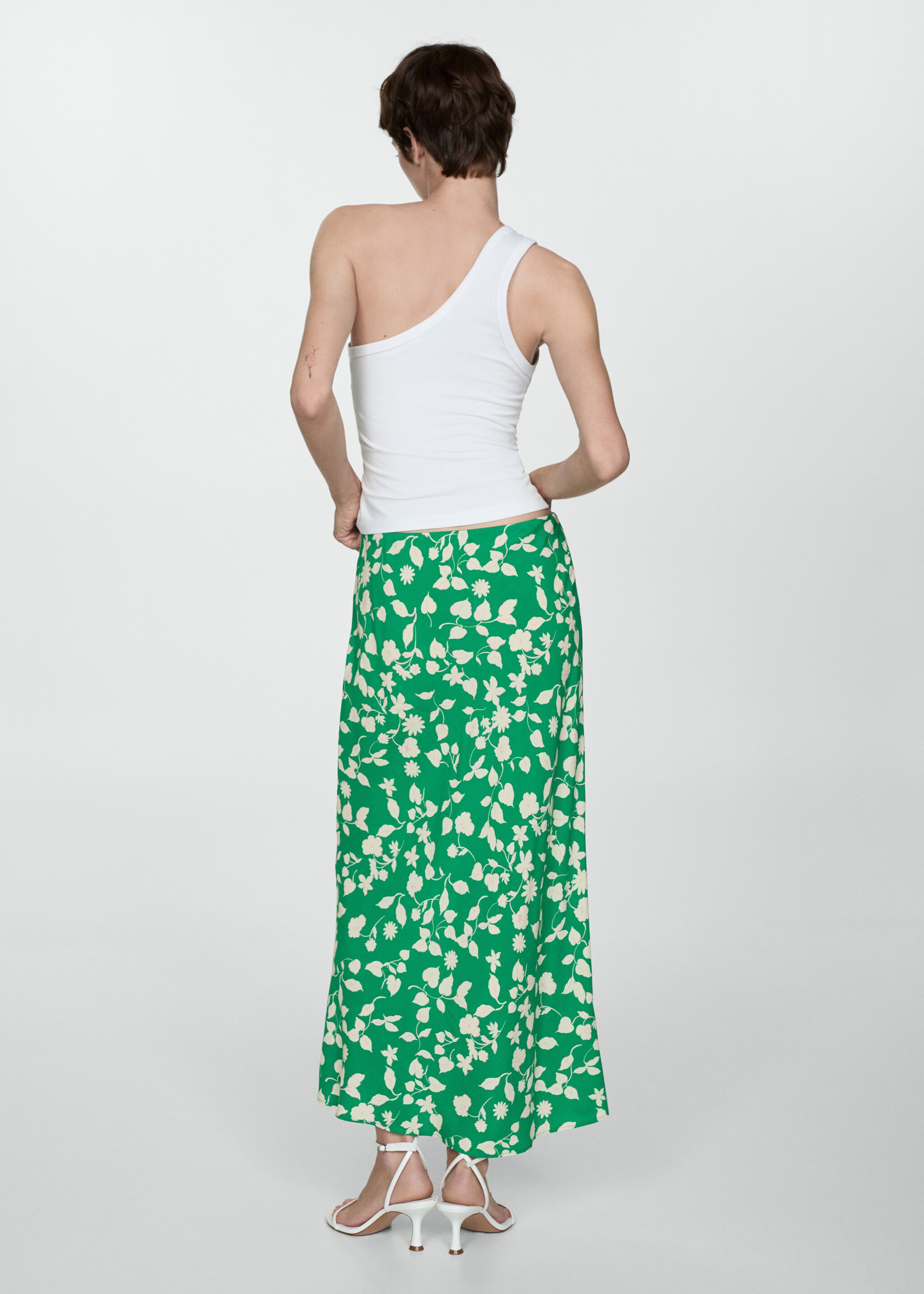 Printed long skirt - Reverse of the article