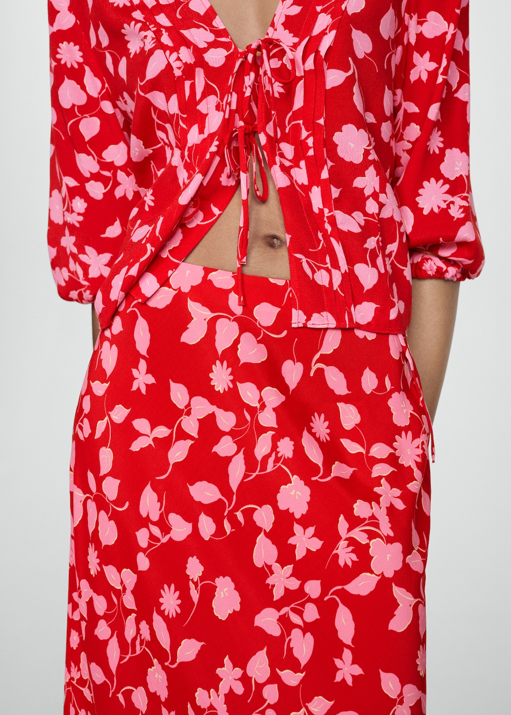 Mango Printed long skirt