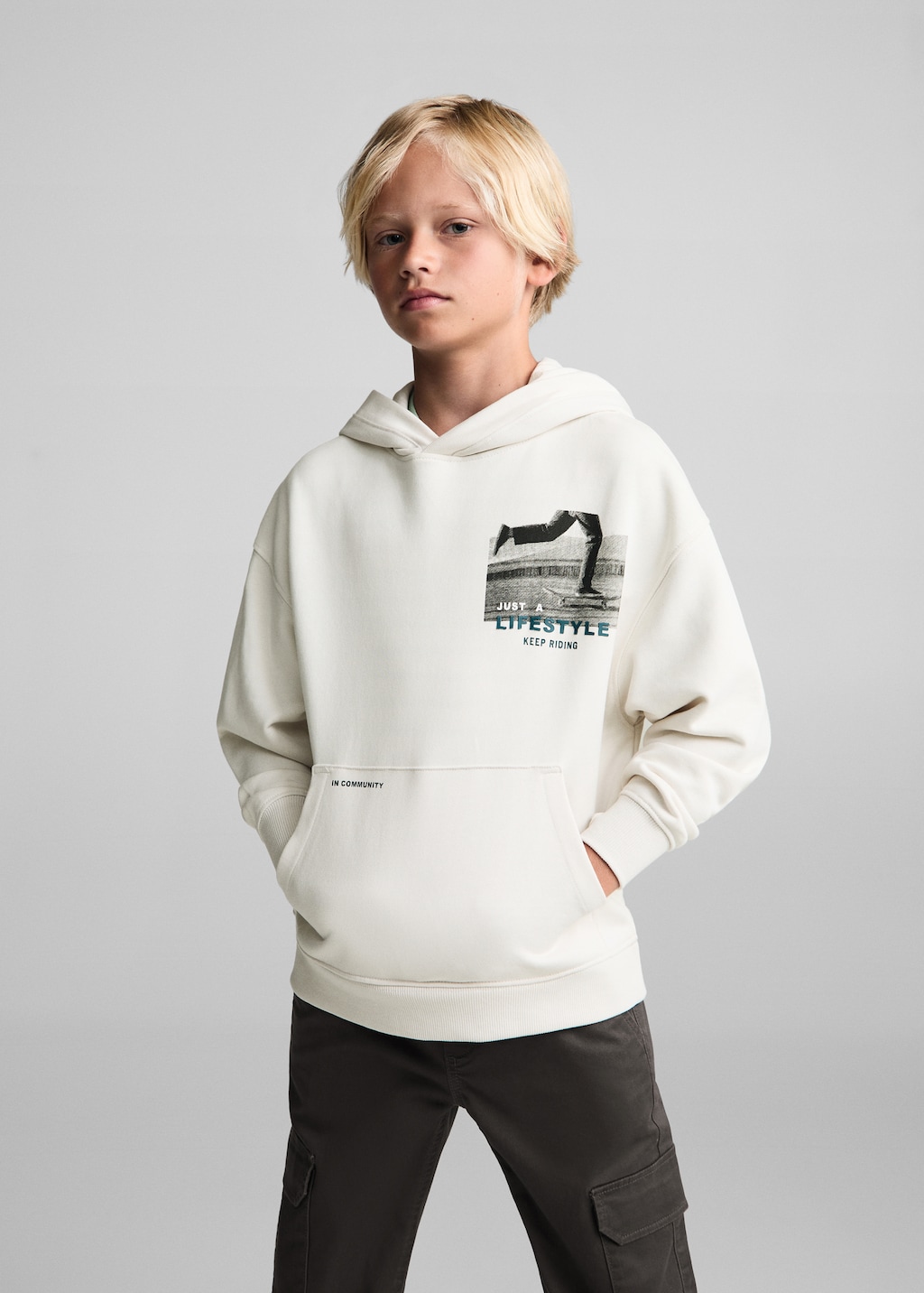 Printed cotton sweatshirt