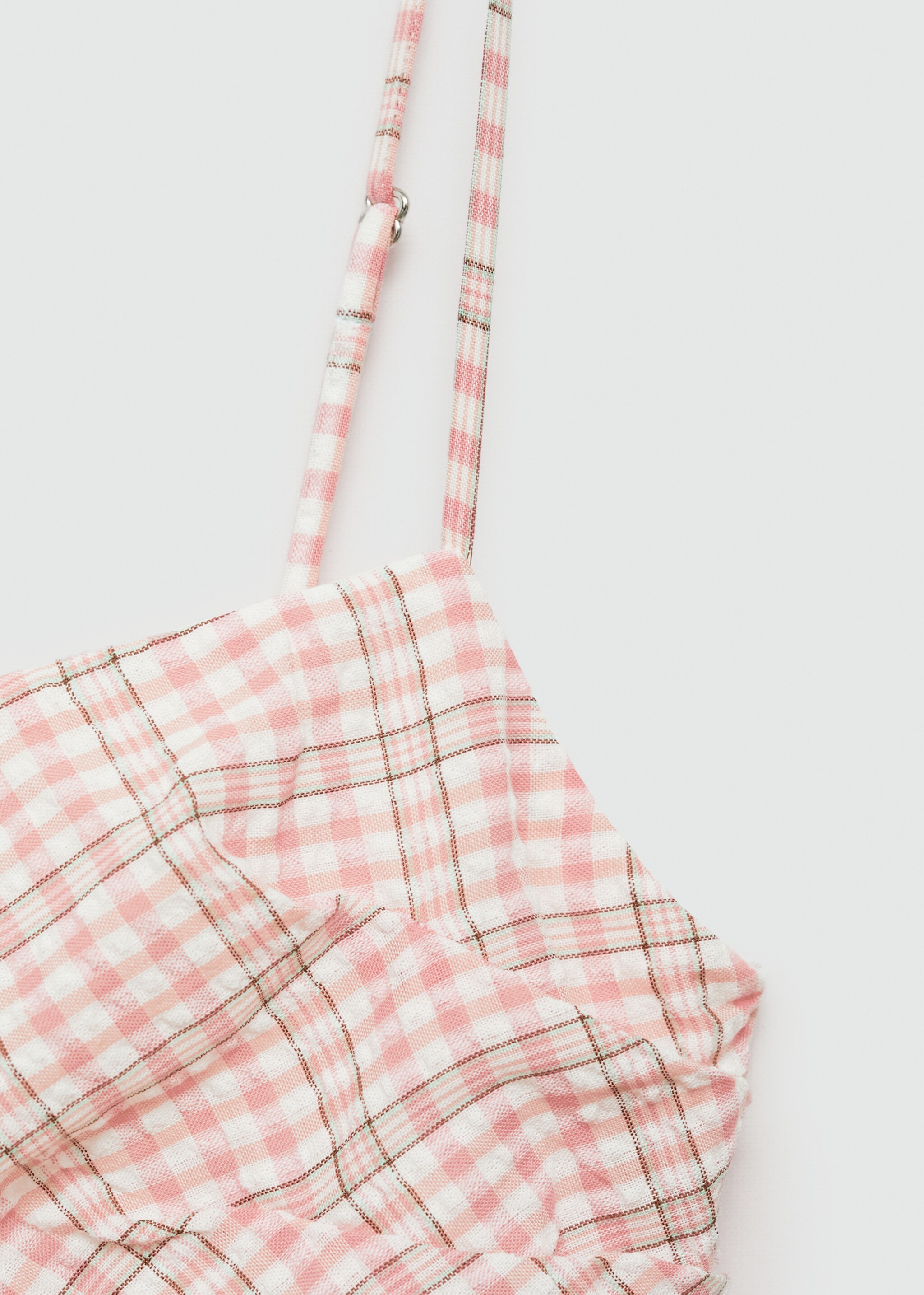 Check-print midi-dress - Details of the article 8