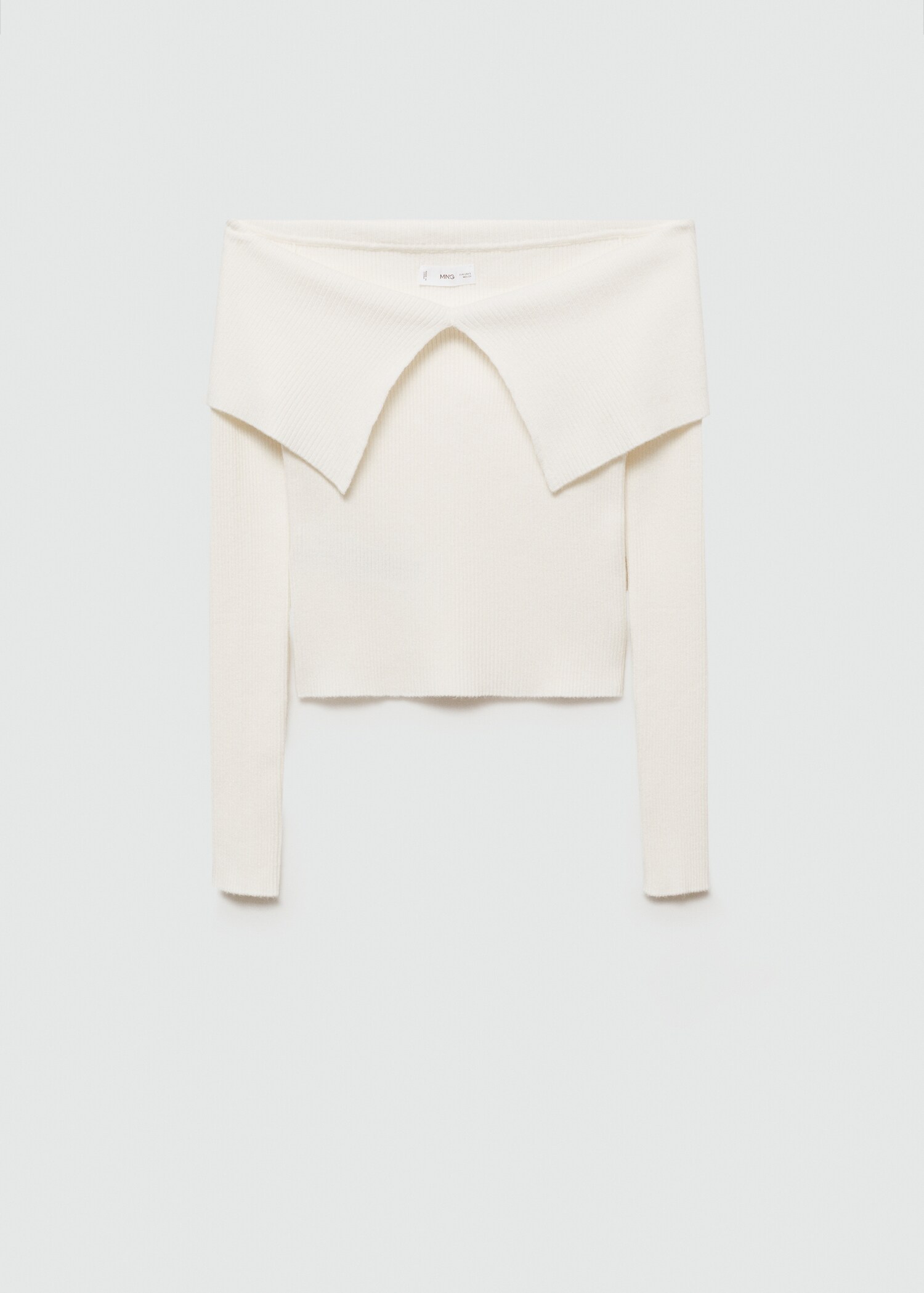 Off-the-shoulder knitted sweater - Article without model