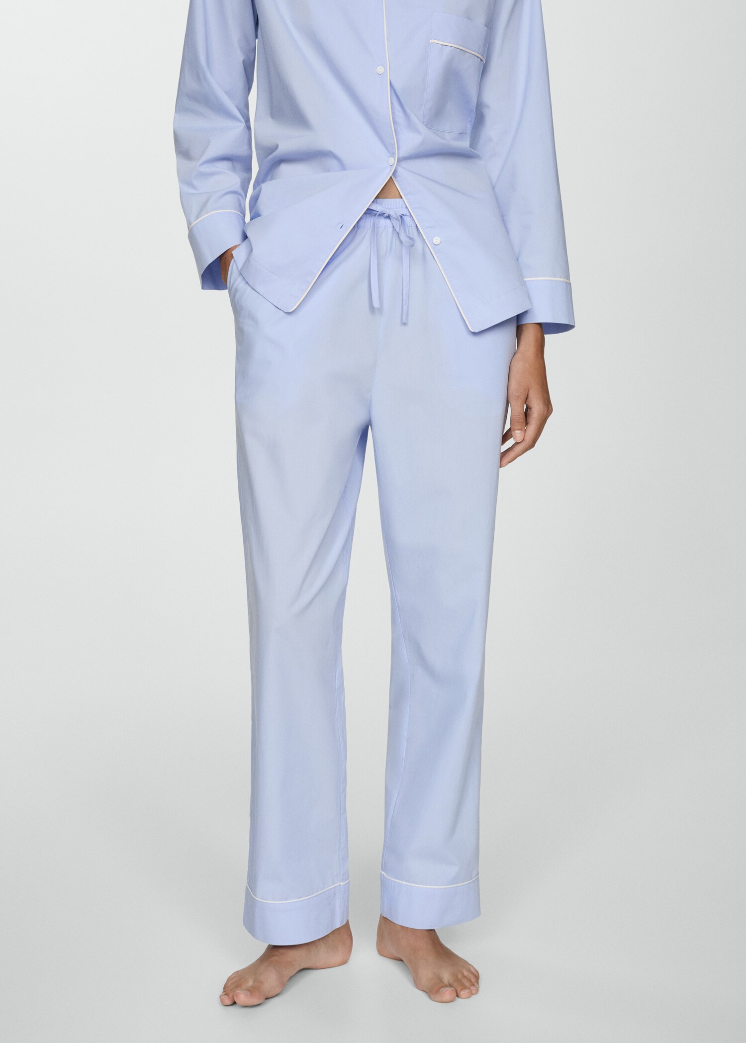 Pantalon pyjama droit nœud - Plan moyen