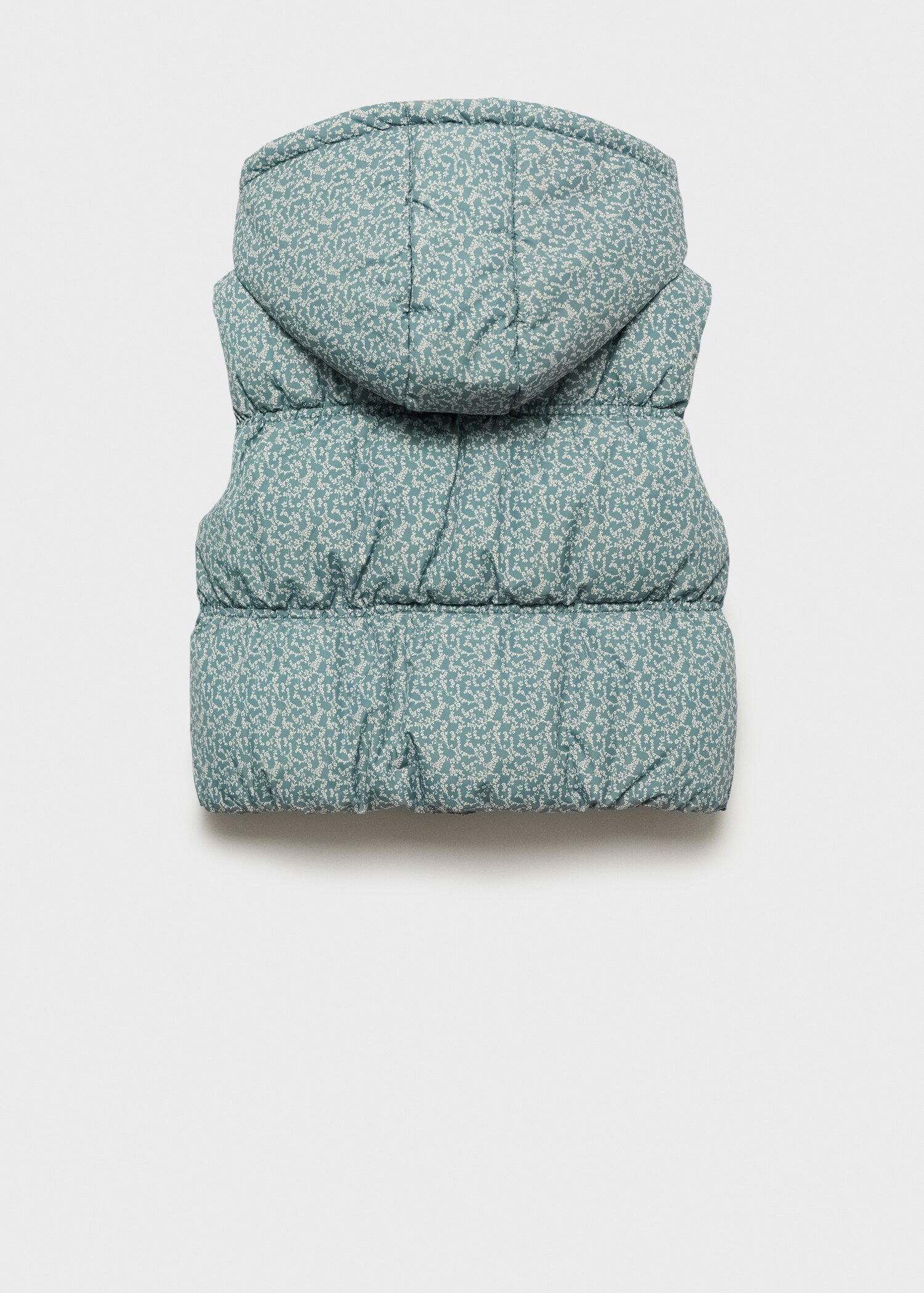 Printed quilted gilet - Reverse of the article
