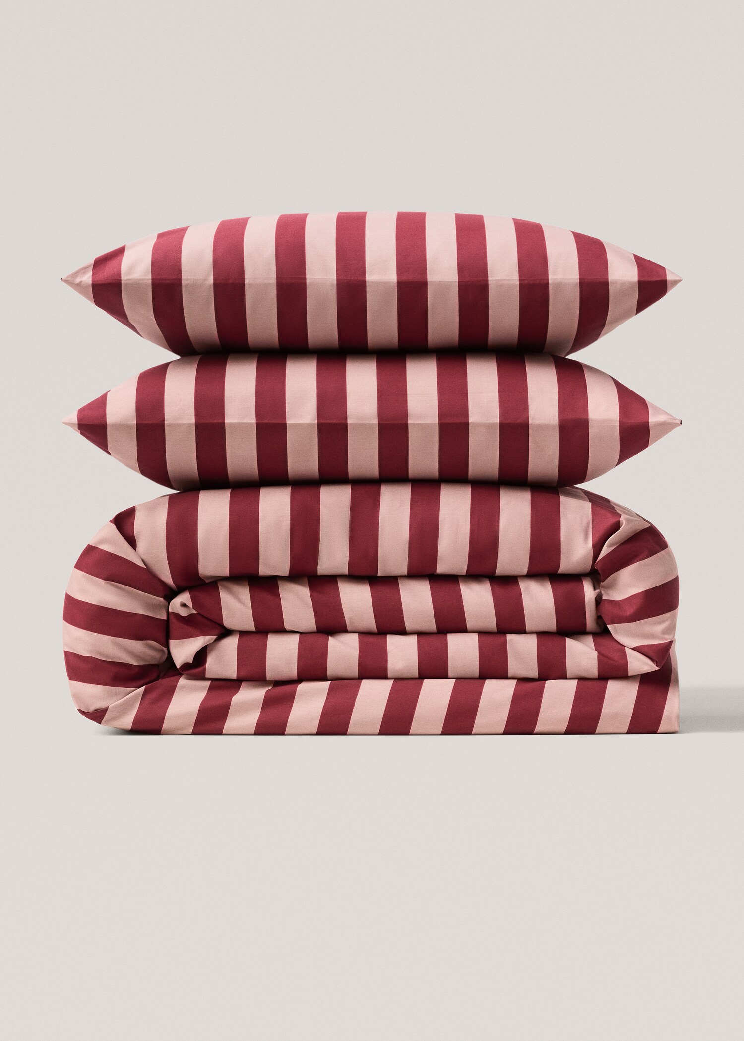Percale cotton Kodak-striped duvet cover for 180cm bed - Article without model